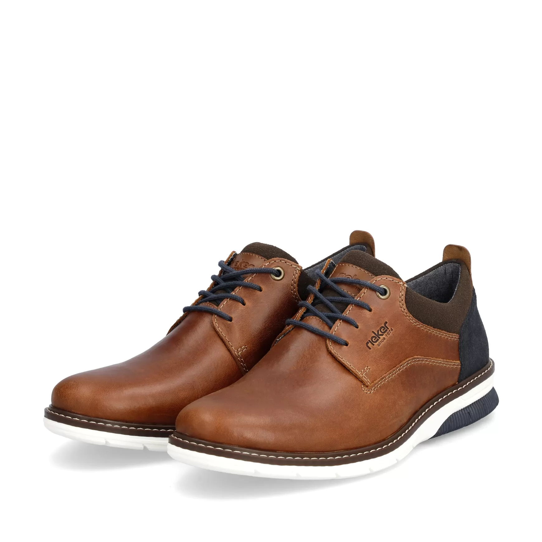 Men'S Lace-Up Shoes Wood Brown-Rieker Online