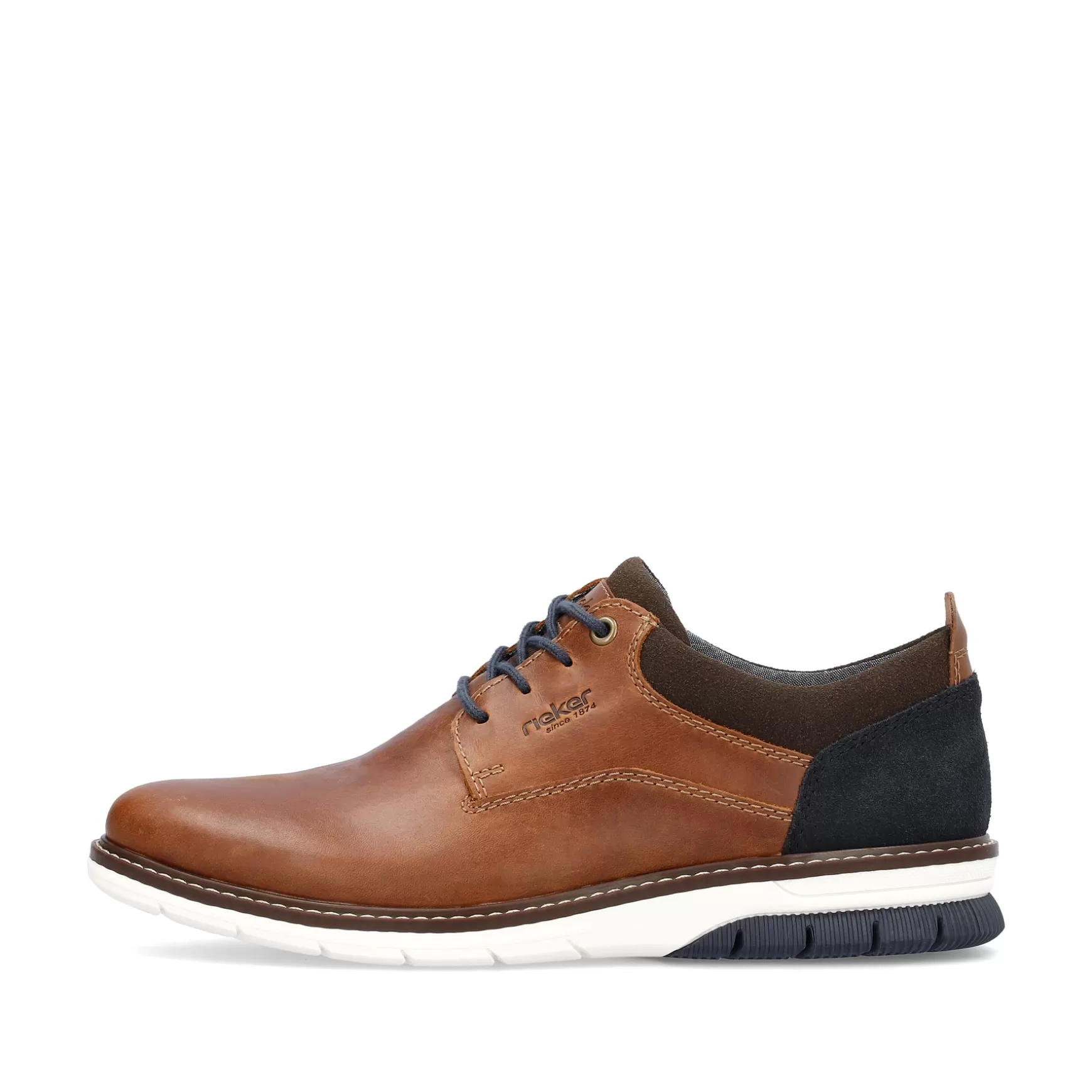 Men'S Lace-Up Shoes Wood Brown-Rieker Online