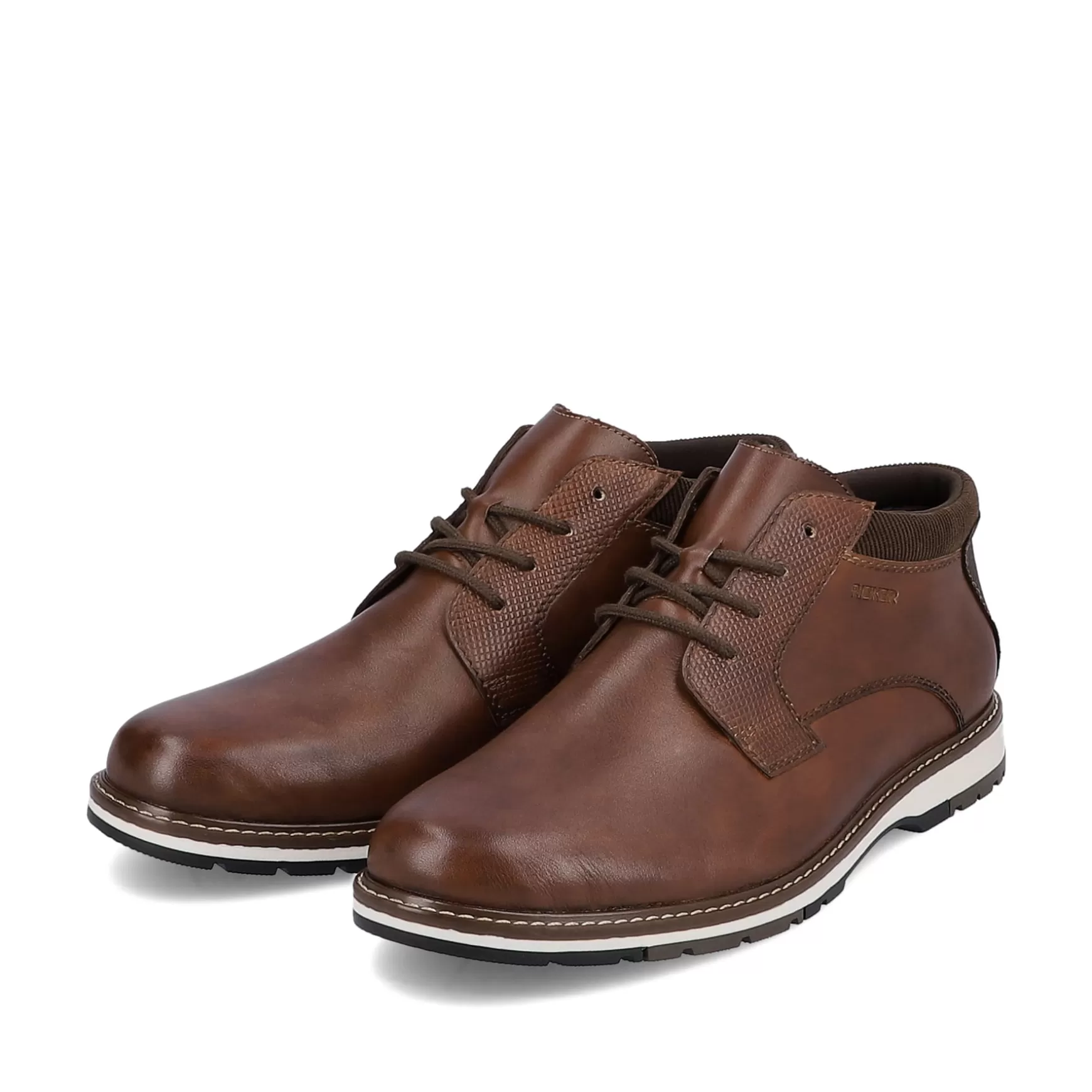 Men'S Lace-Up Shoes Wood Brown-Rieker Shop