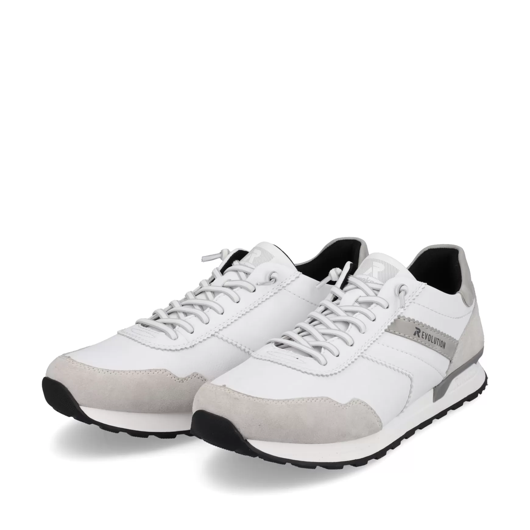 Men'S Low Sneaker Brilliant-White Graphite-Grey-Rieker Discount