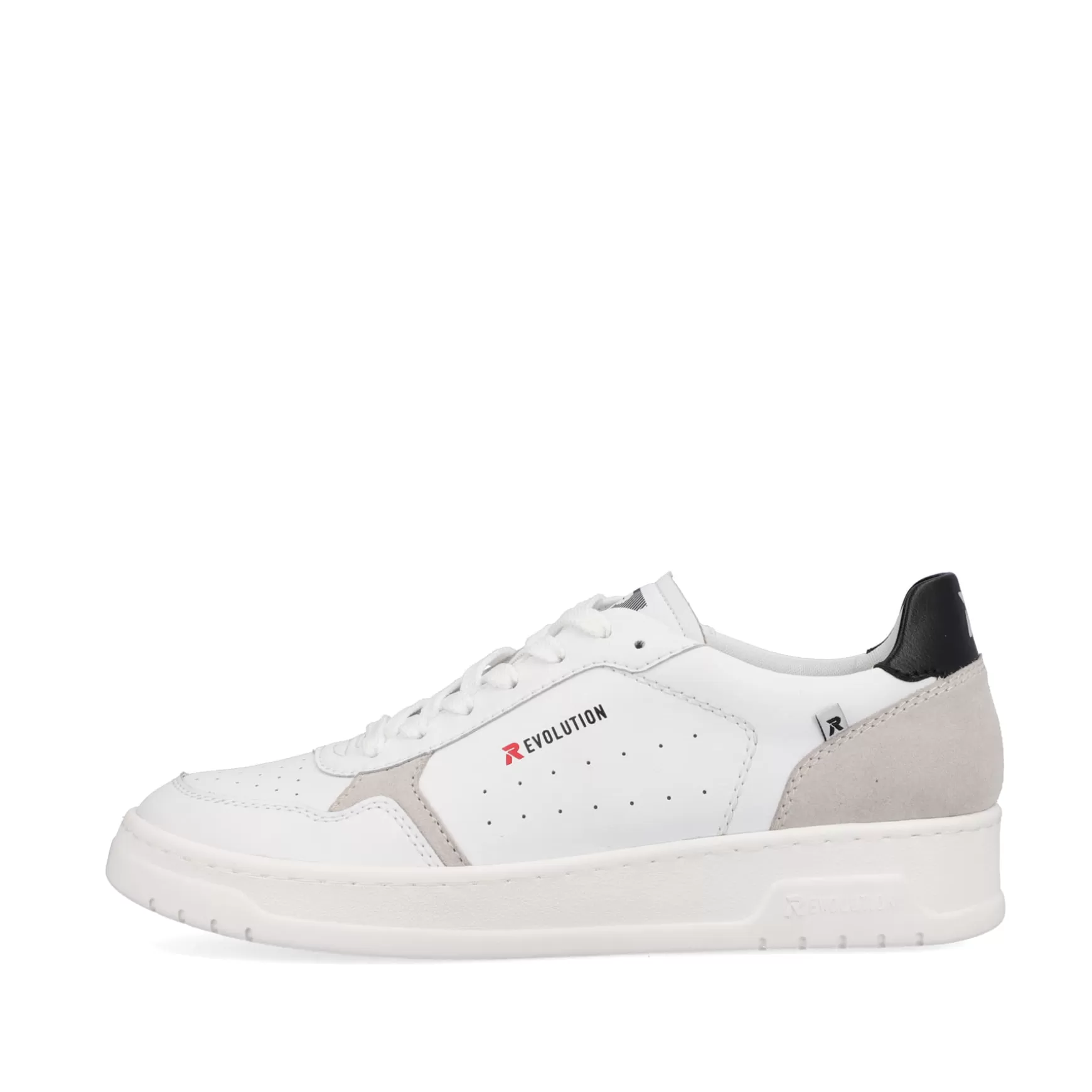 Men'S Low Sneaker Brilliant-White Graphite-Grey-Rieker Hot