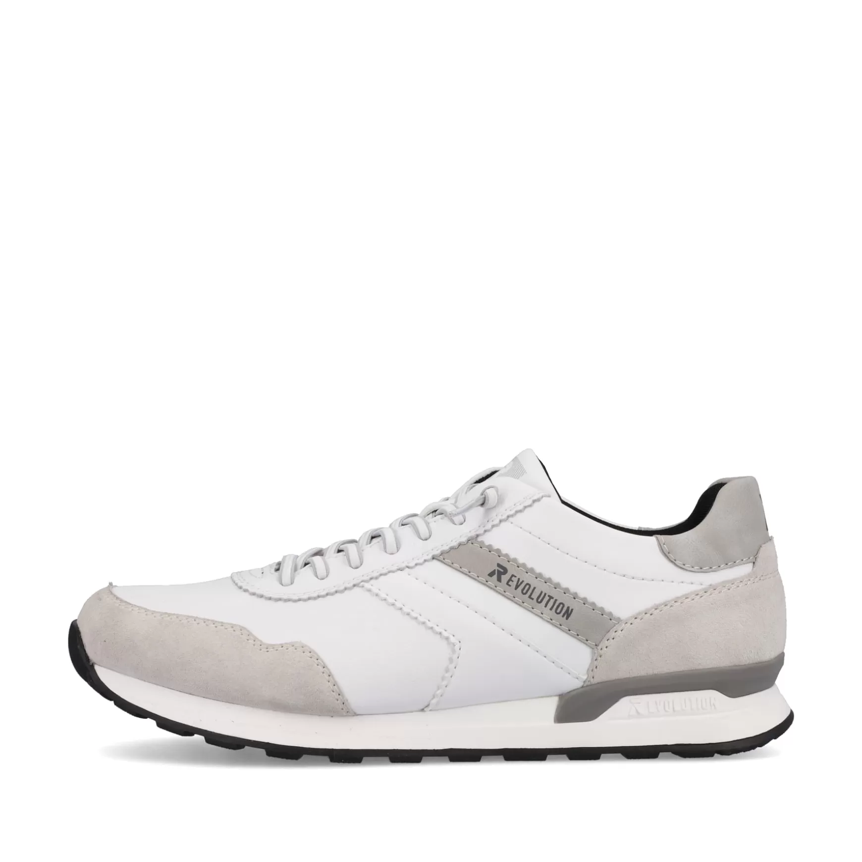 Men'S Low Sneaker Brilliant-White Graphite-Grey-Rieker Discount