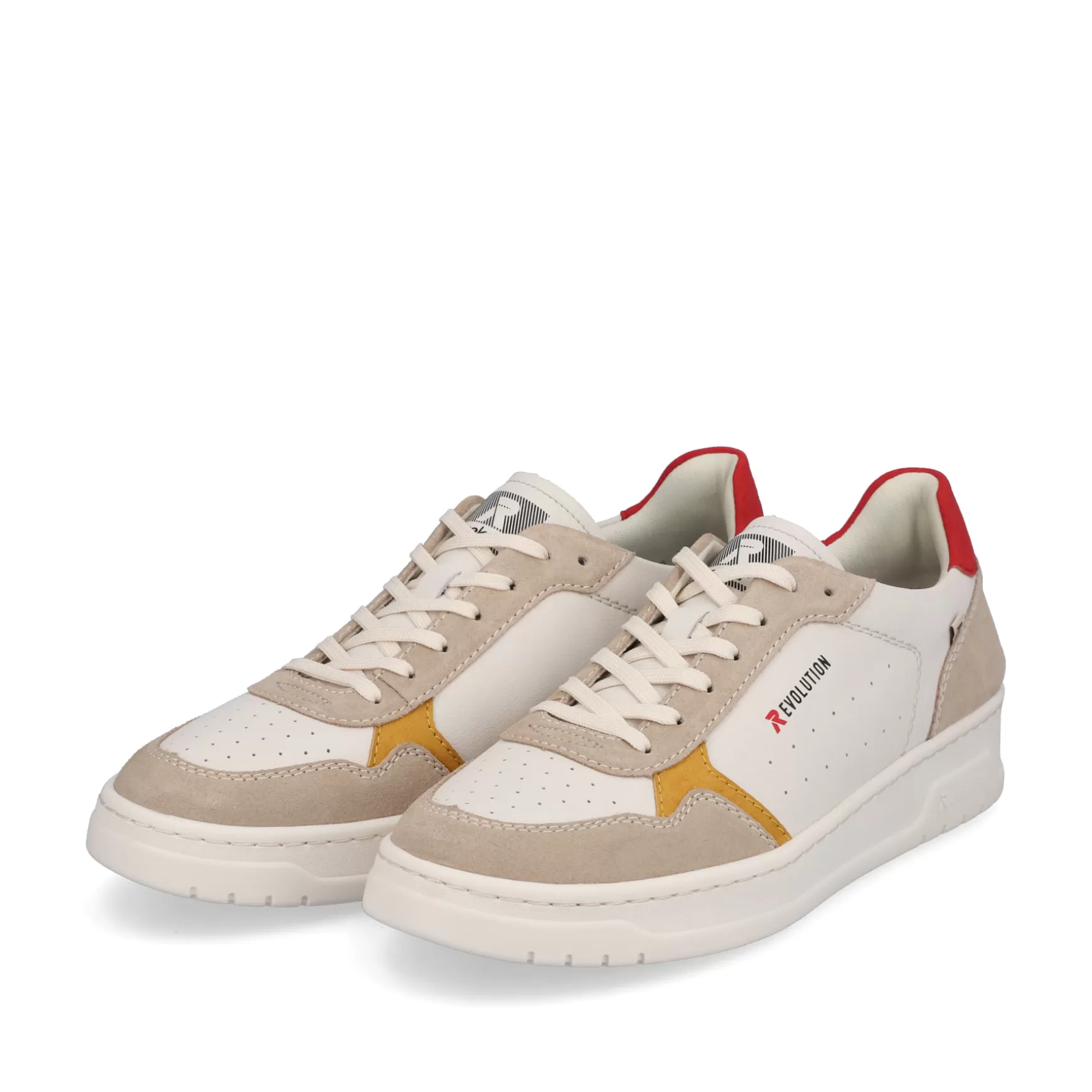 Men'S Low Sneaker Vanilla-White Clay-Beige-Rieker Best Sale