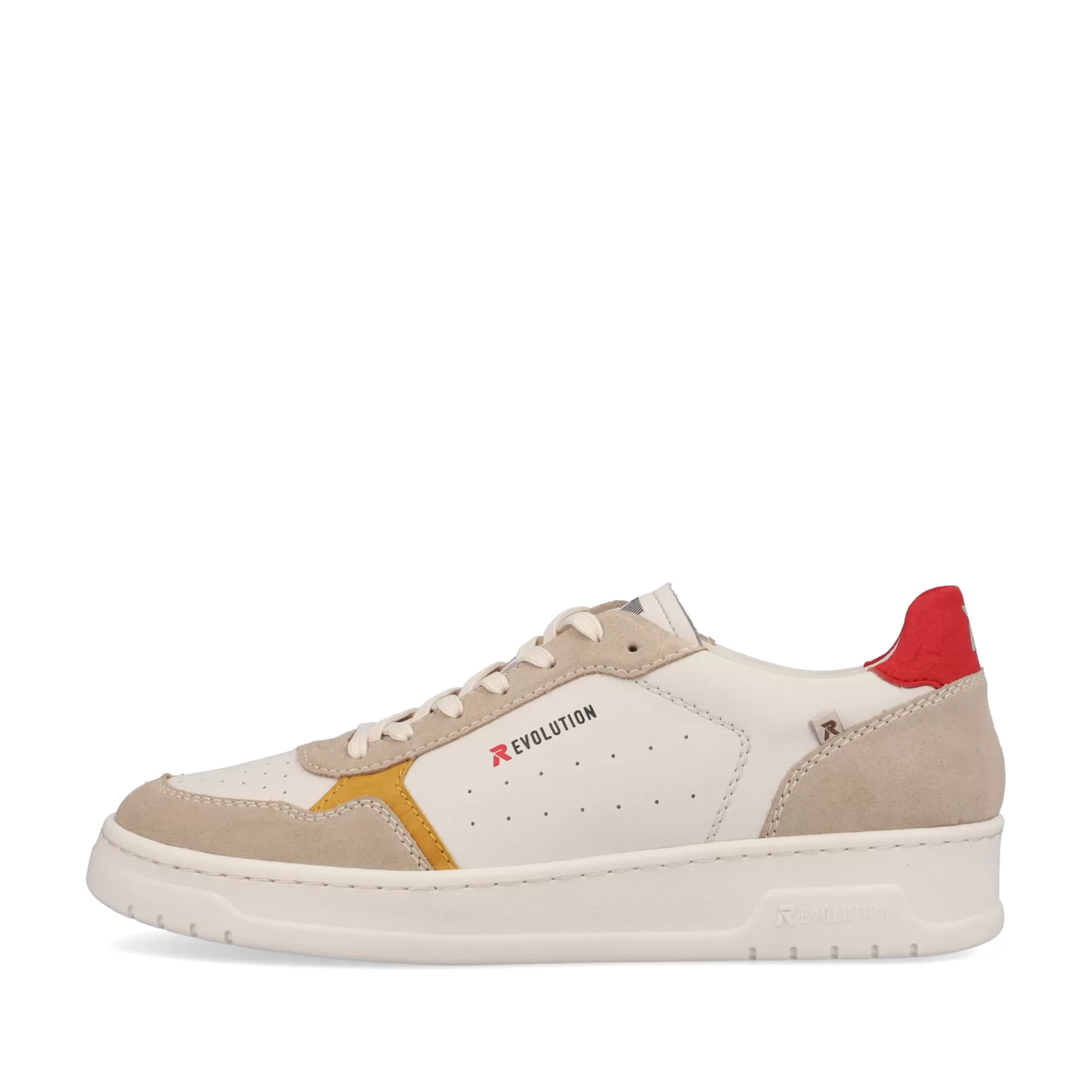 Men'S Low Sneaker Vanilla-White Clay-Beige-Rieker Best Sale