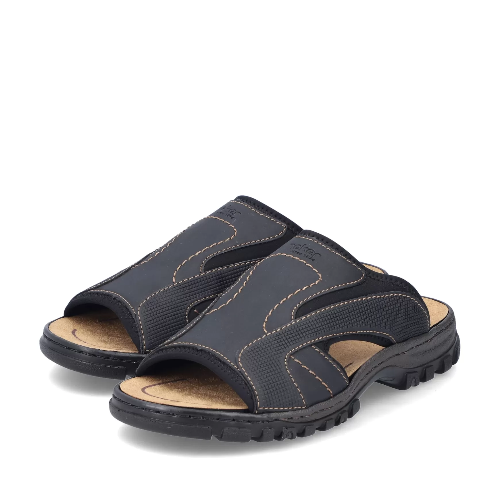 Men'S Mules Black Gray-Rieker Discount