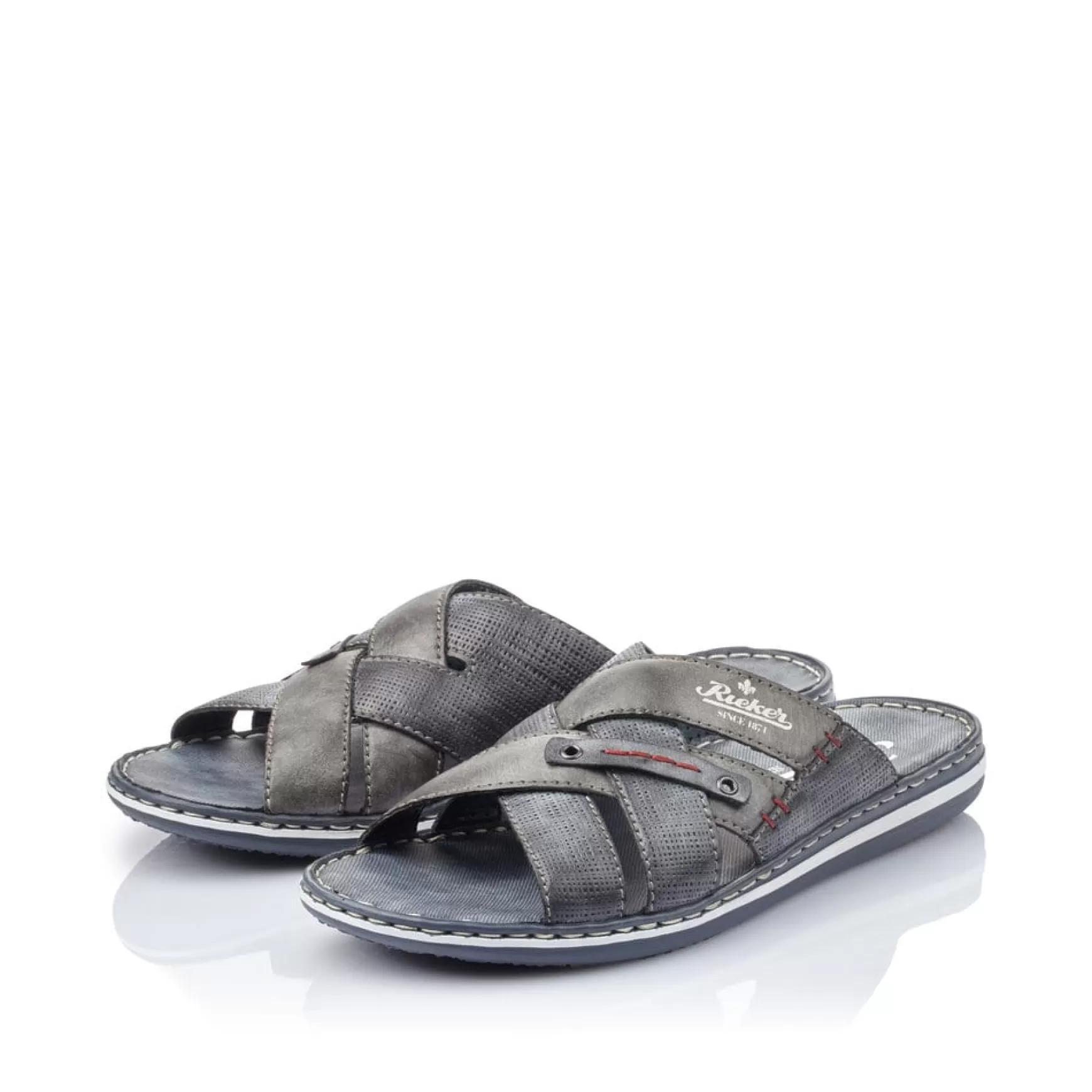 Men'S Mules Blue Gray-Rieker Best Sale