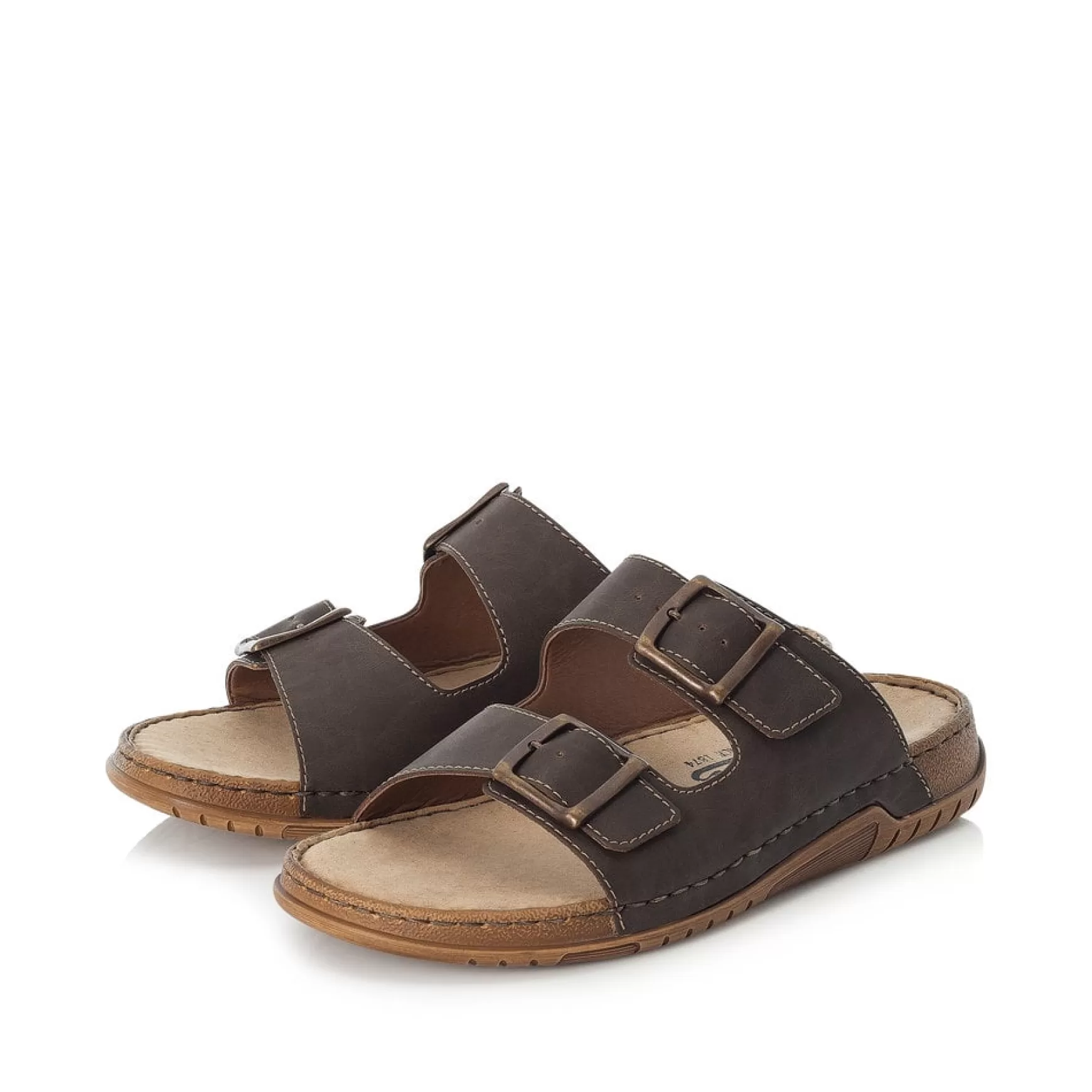 Men'S Mules Brown Gray-Rieker Shop