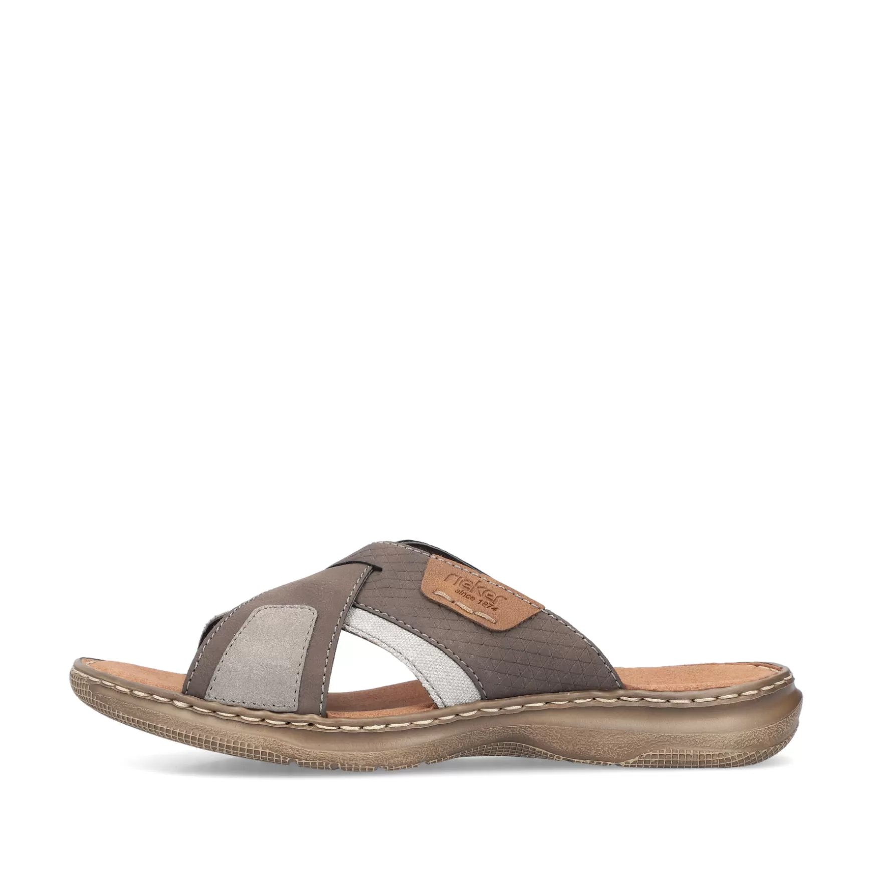 Men'S Mules Brown Gray-Rieker Best