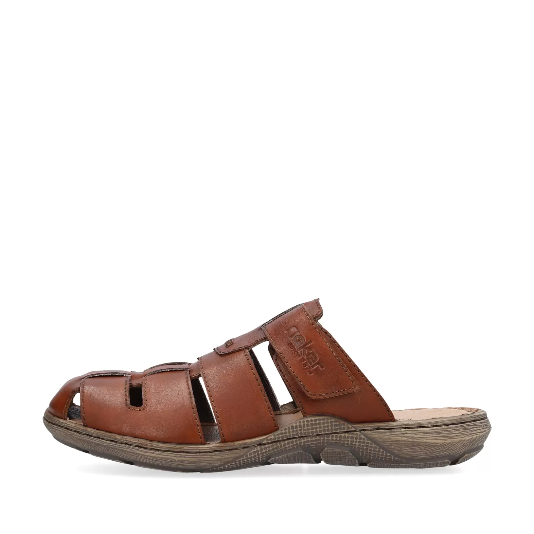 Men'S Mules Chestnut Brown-Rieker Hot