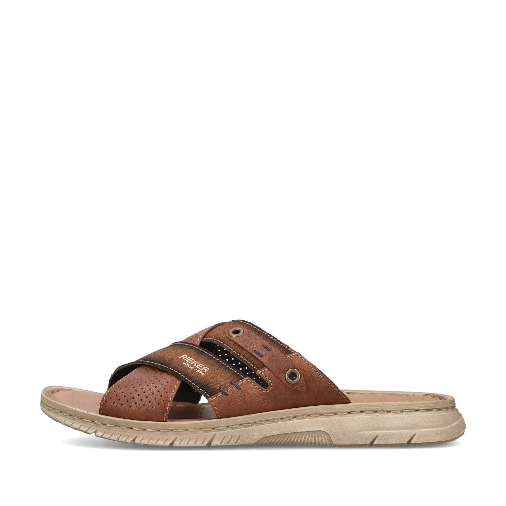 Men'S Mules Chestnut Brown-Rieker Fashion