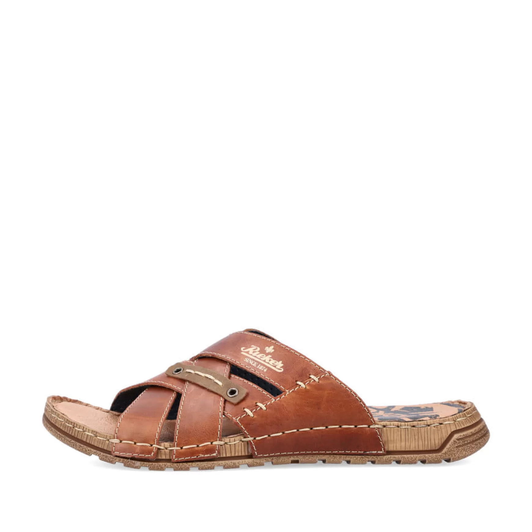 Men'S Mules Chestnut Brown-Rieker New