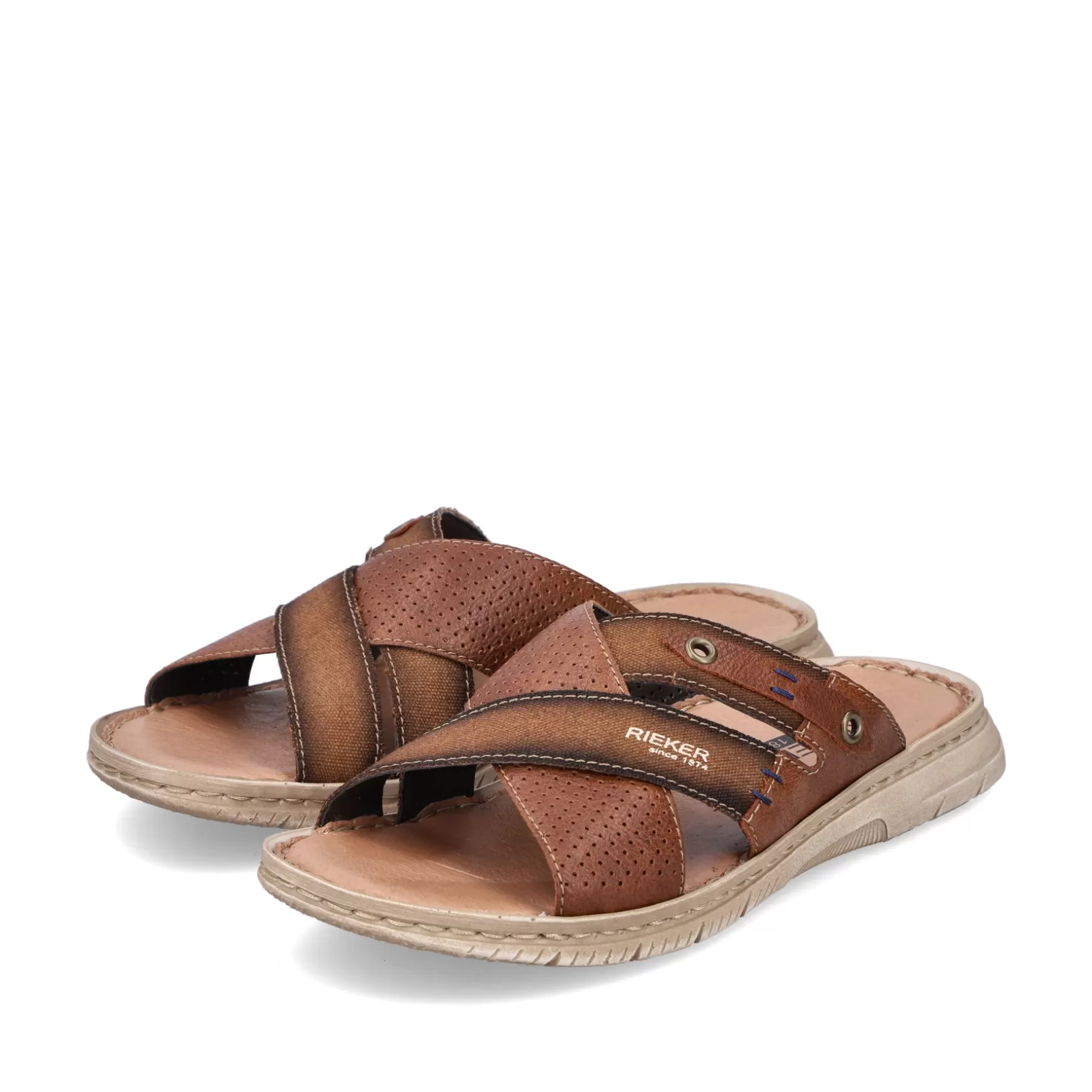 Men'S Mules Chestnut Brown-Rieker Fashion