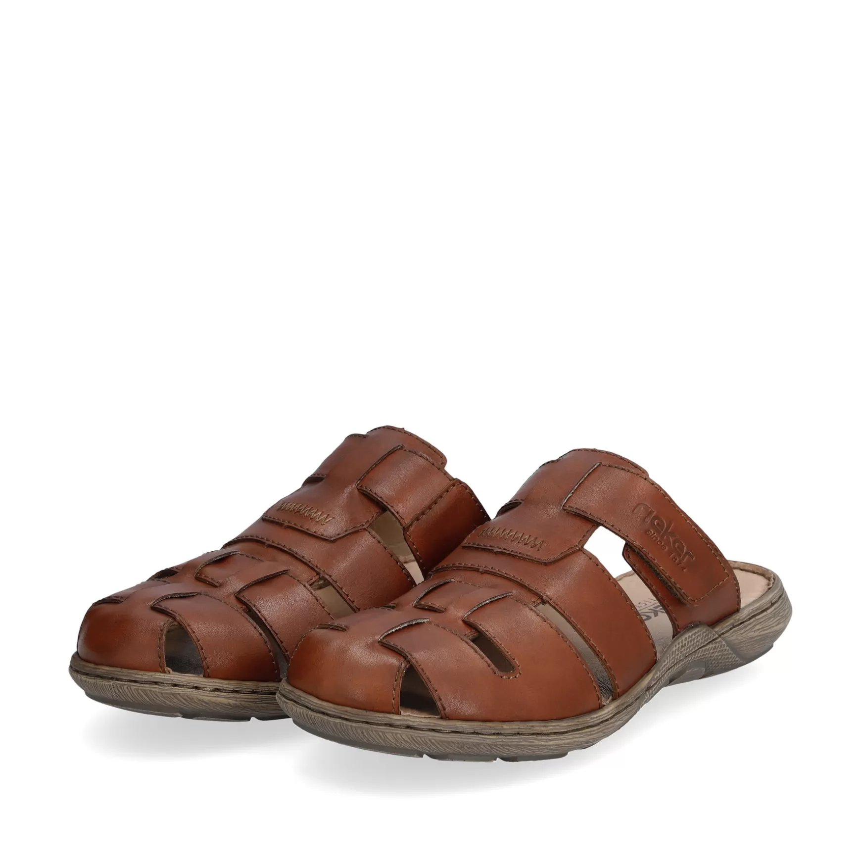 Men'S Mules Chestnut Brown-Rieker Hot