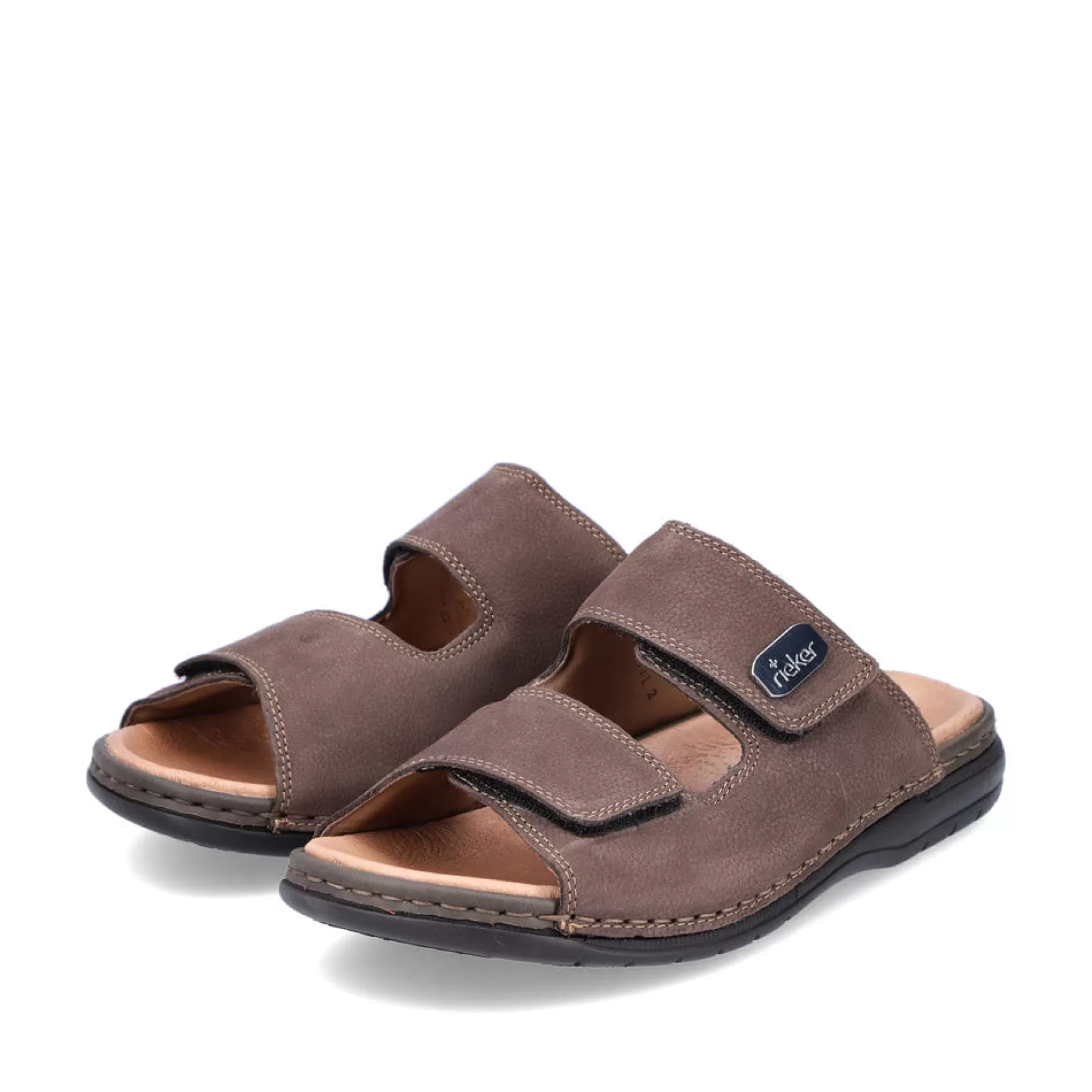 Men'S Mules Coffee Brown-Rieker Fashion