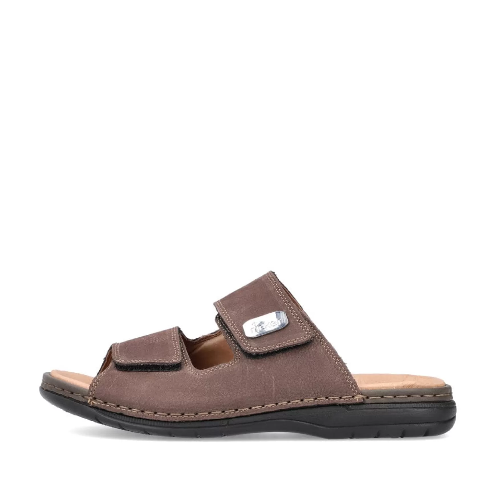 Men'S Mules Coffee Brown-Rieker Fashion