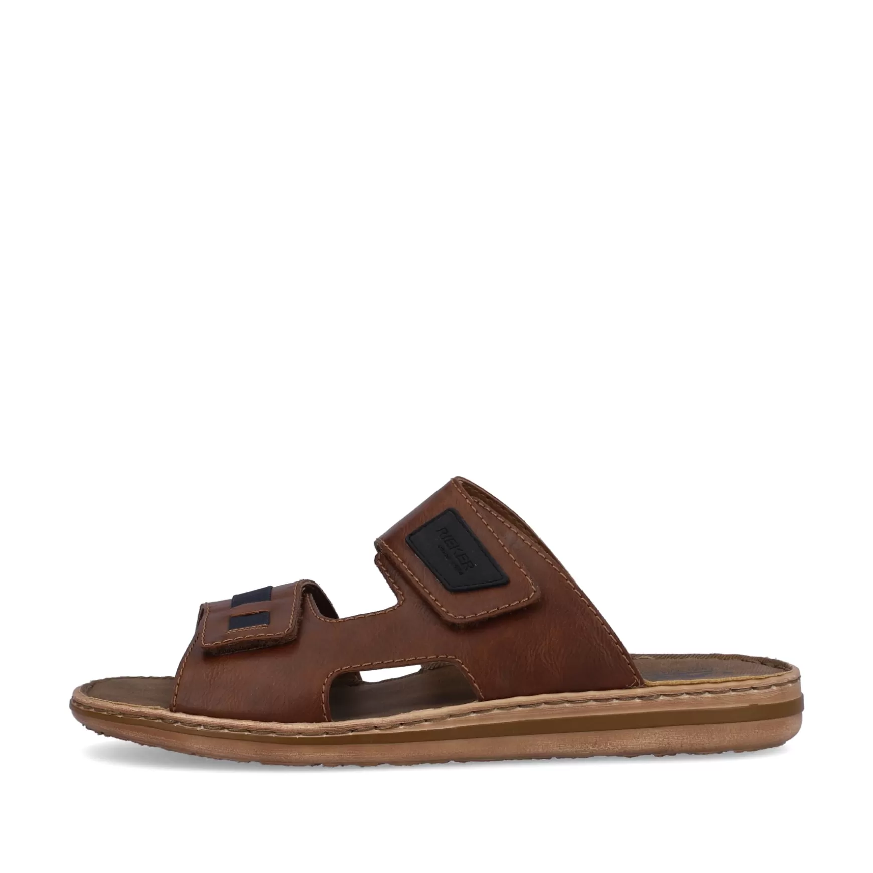 Men'S Mules Coffee Brown-Rieker Fashion