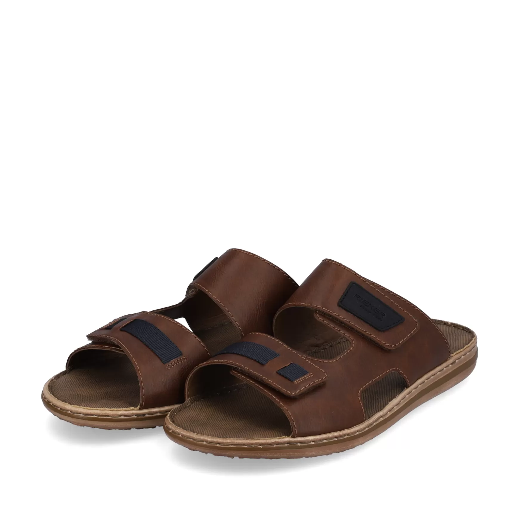 Men'S Mules Coffee Brown-Rieker Fashion