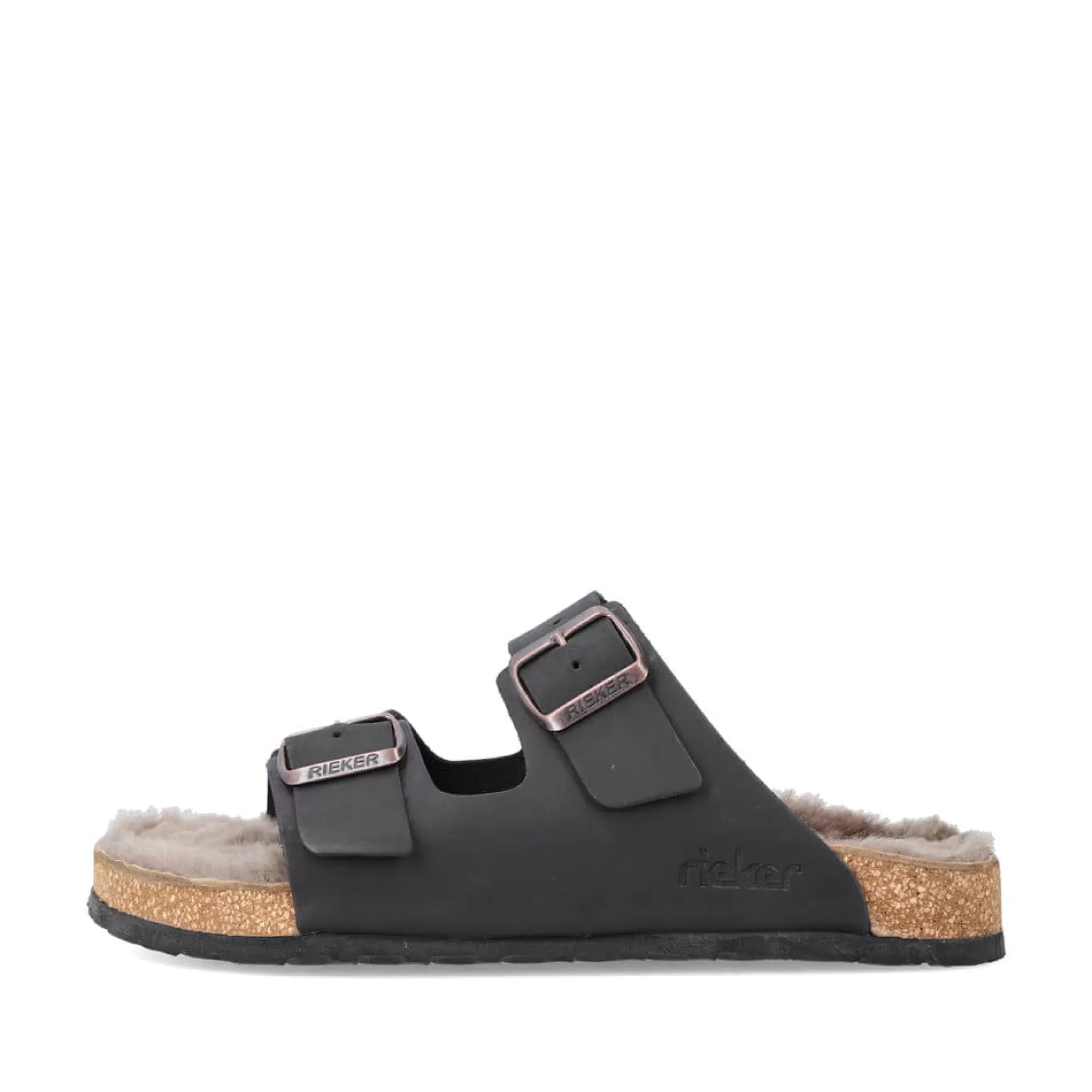 Men'S Mules Deep Black-Rieker Fashion