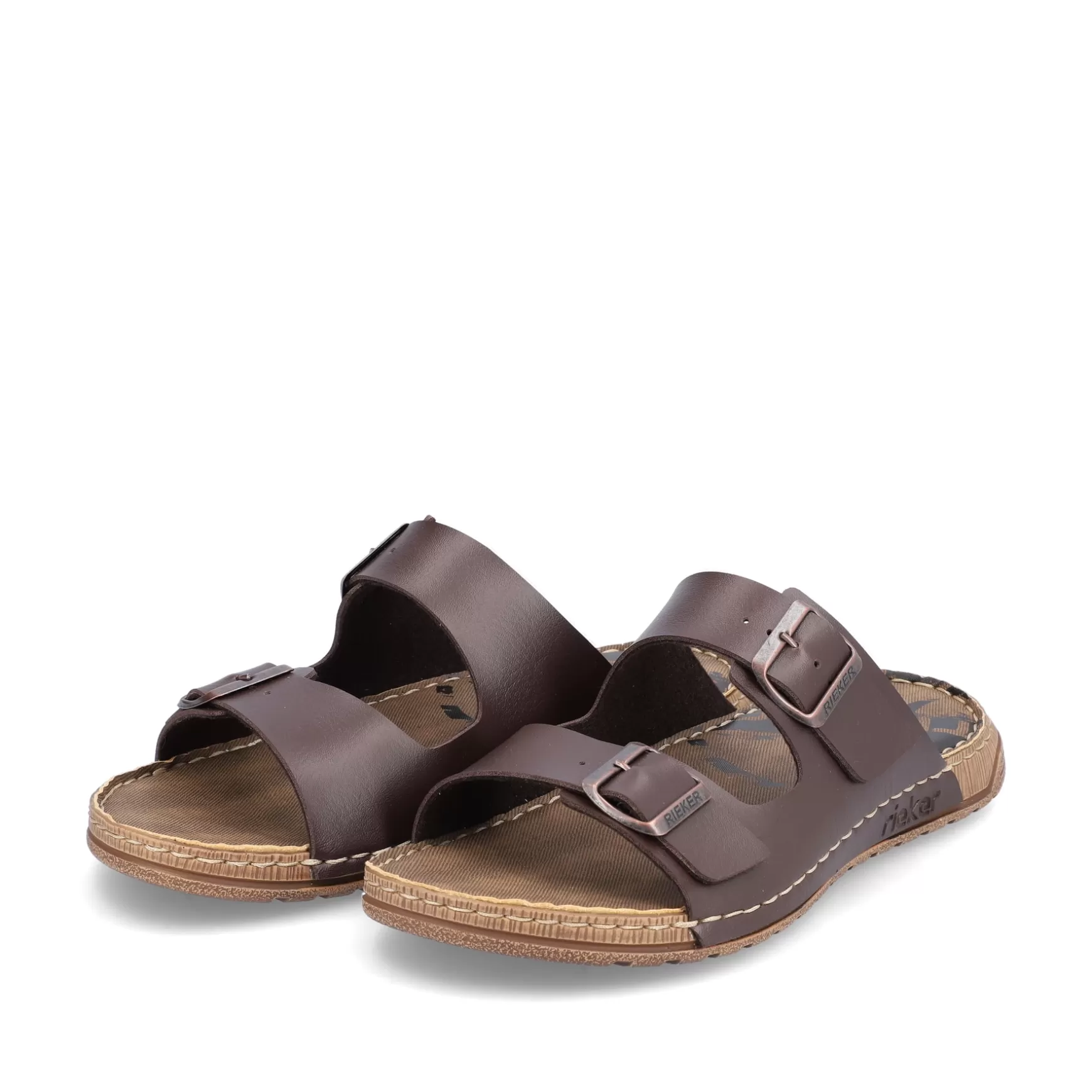 Men'S Mules Espresso Brown-Rieker Fashion