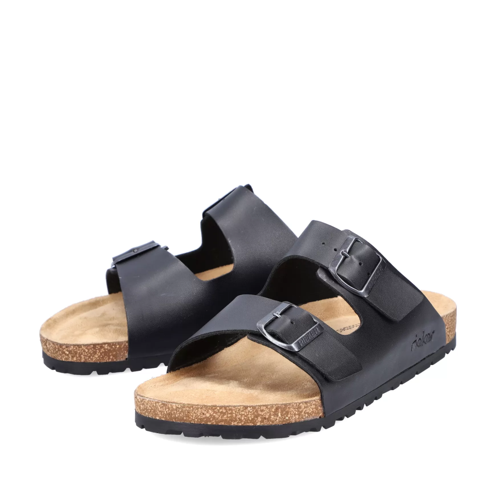 Men'S Mules Glossy Black-Rieker Sale