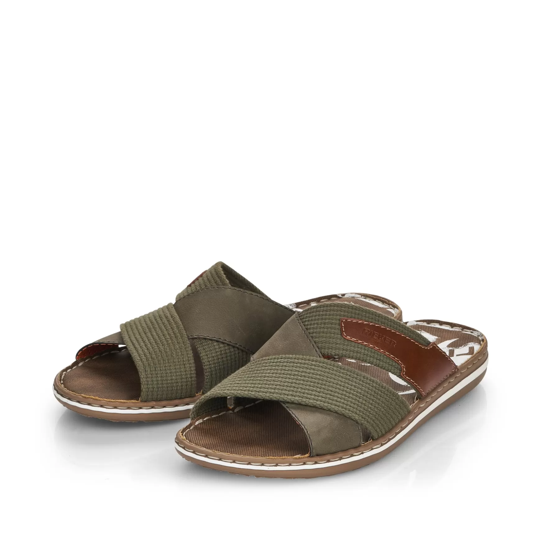 Men'S Mules Olive Green-Rieker Online