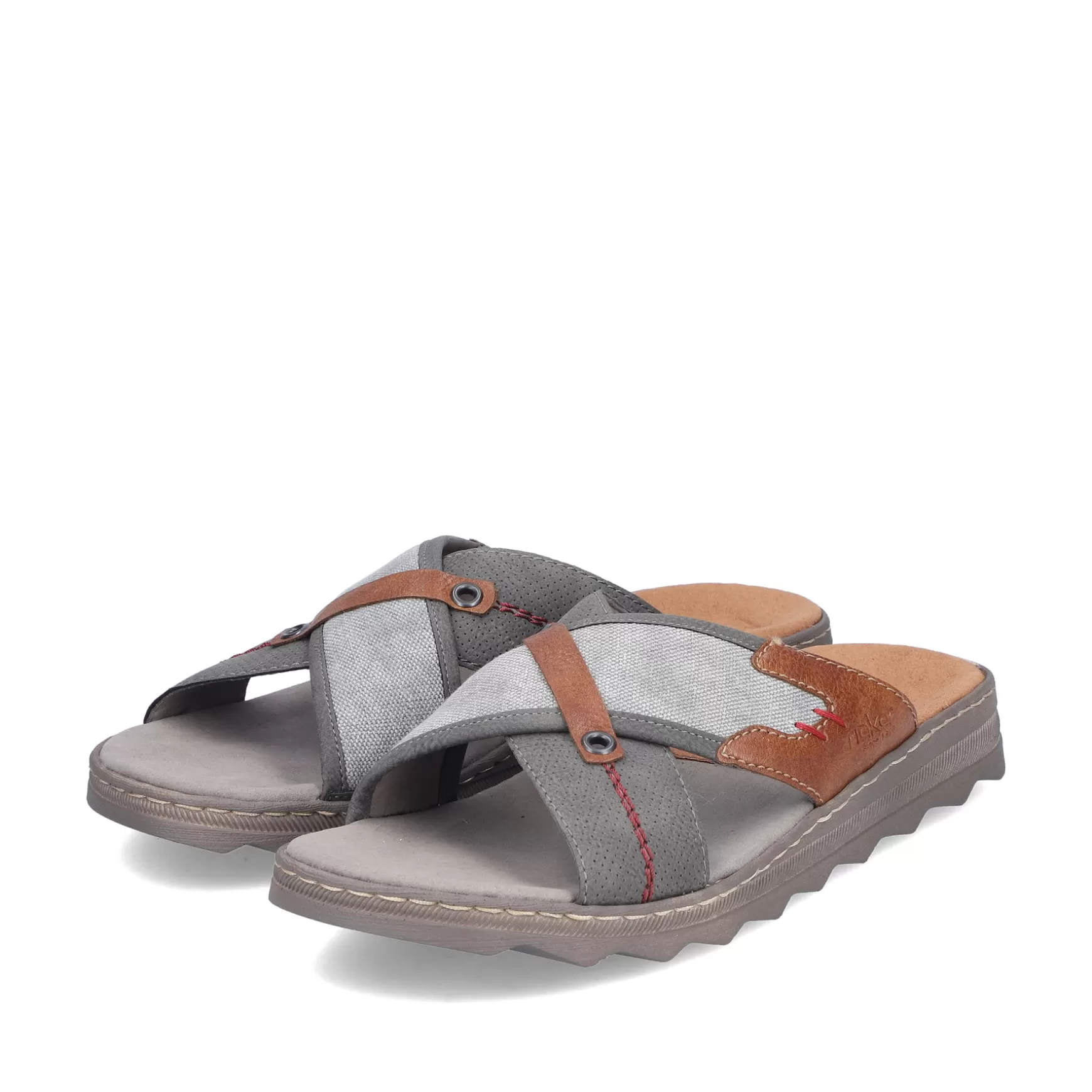 Men'S Mules Stone Gray-Rieker Clearance