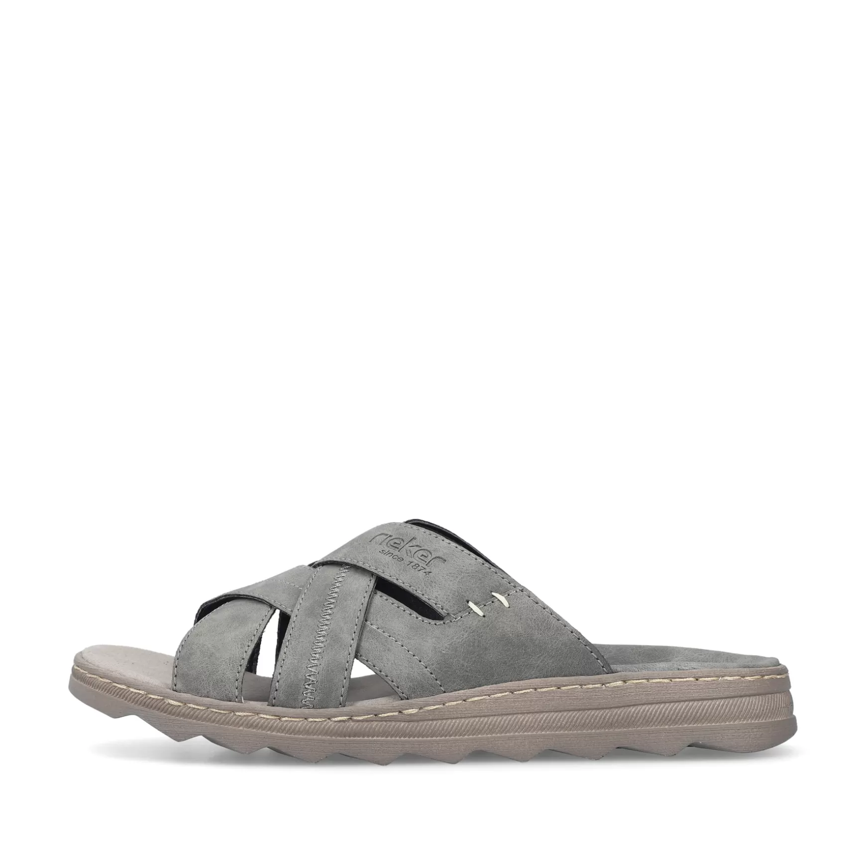 Men'S Mules Stone Gray-Rieker New