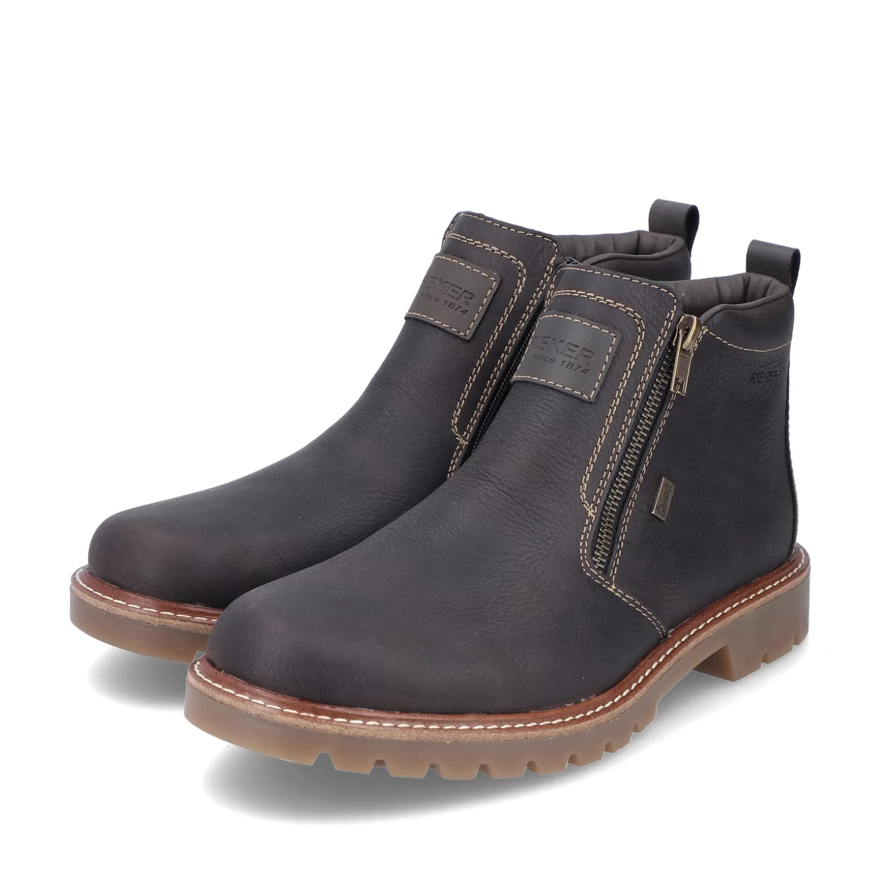 Men'S Short Boots Black Brown-Rieker Sale