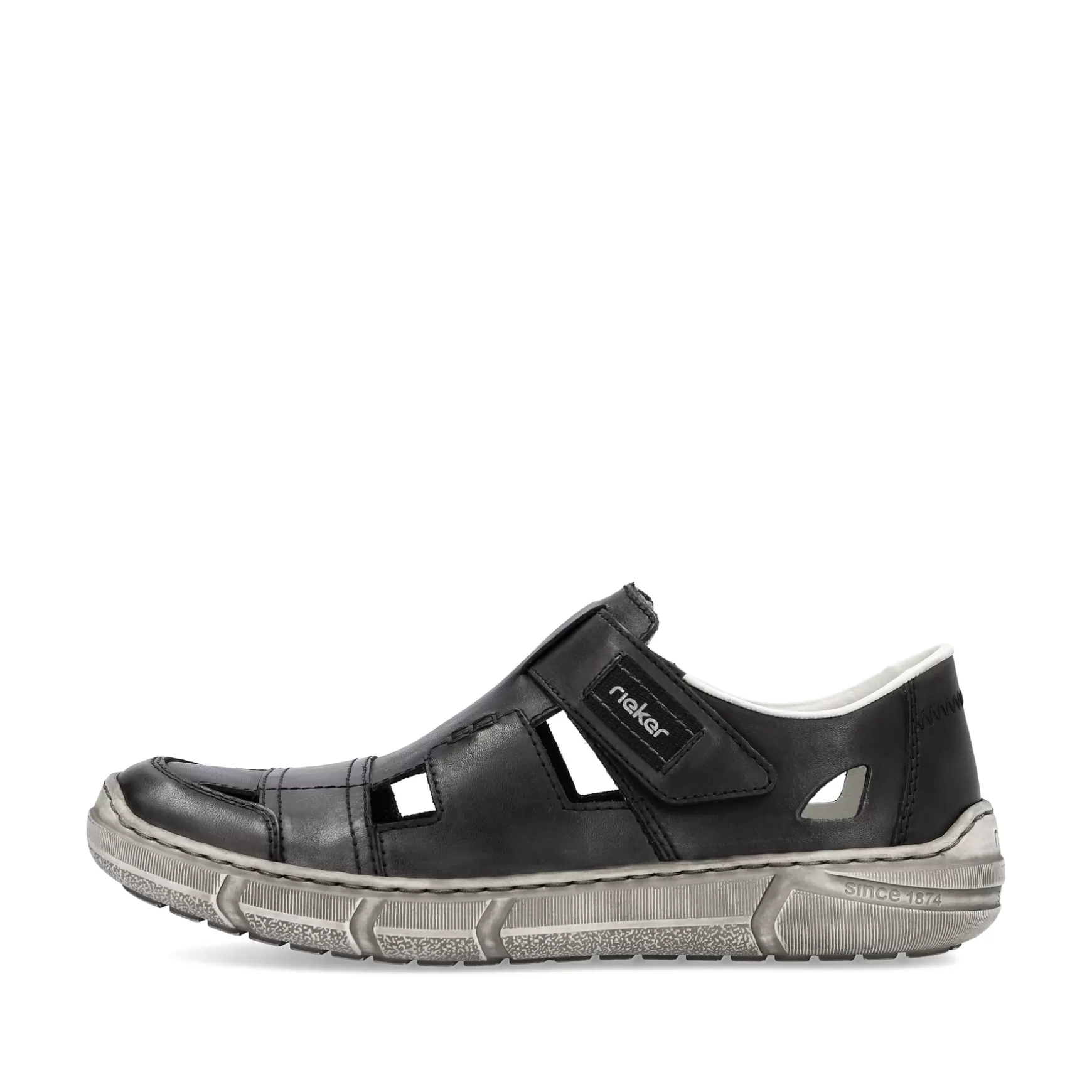 Men'S Slippers Asphalt Gray-Rieker Hot