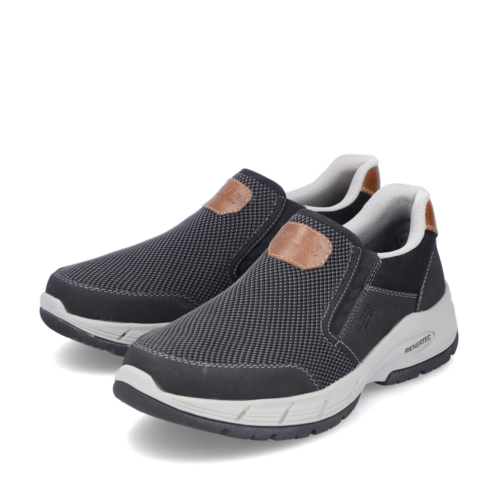 Men'S Slippers Asphalt Gray-Rieker Clearance