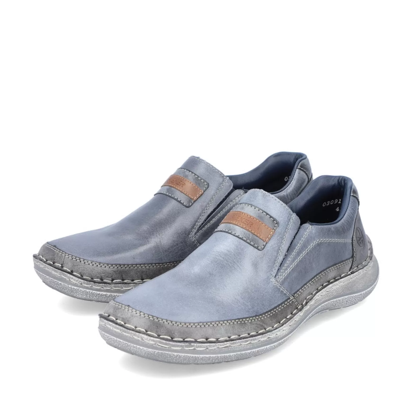 Men'S Slippers Blue Metallic-Rieker Fashion