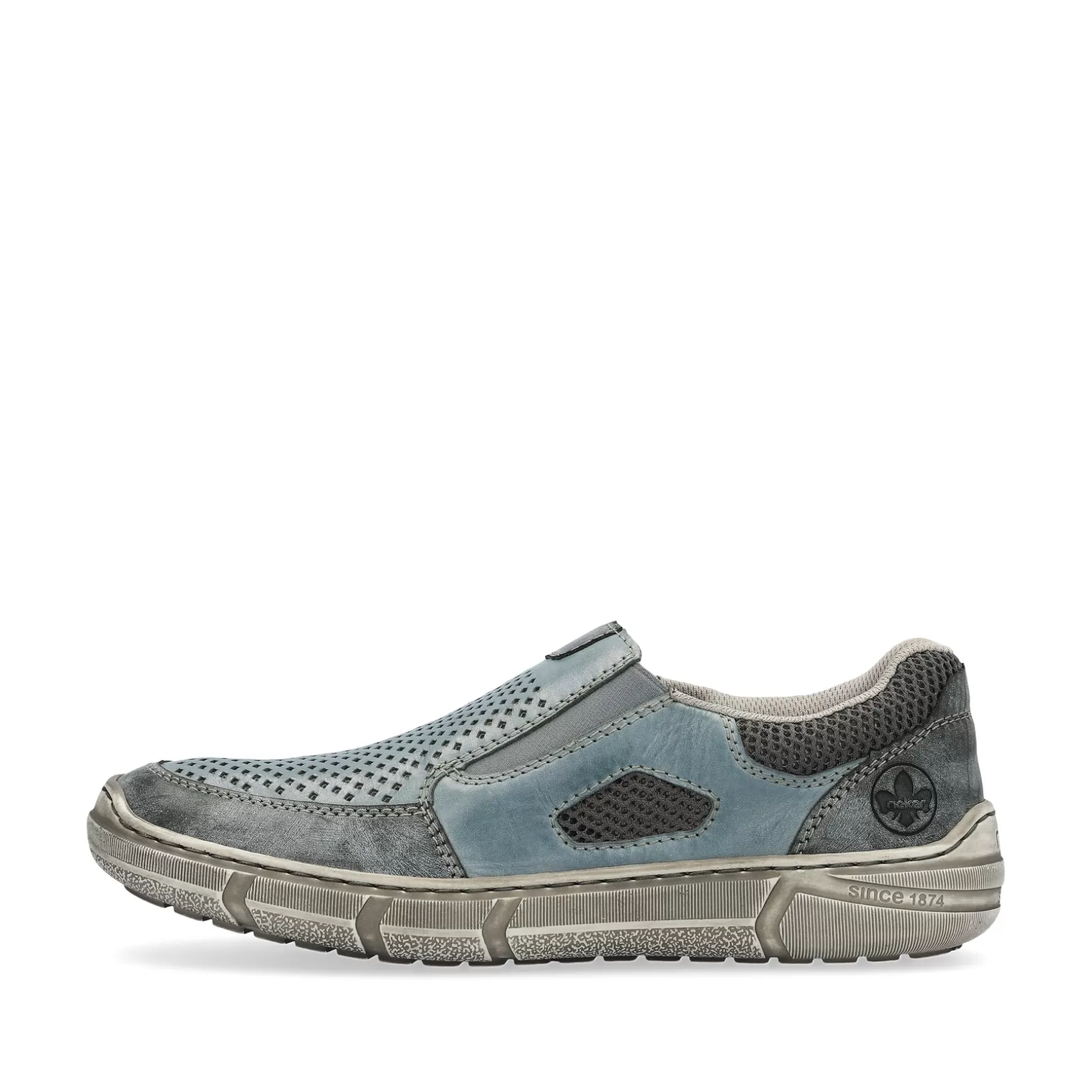 Men'S Slippers Slate Blue-Rieker Cheap