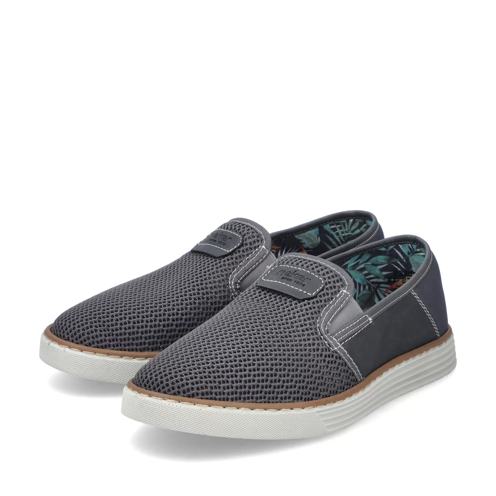 Men'S Slippers Stone Grey-Rieker Shop