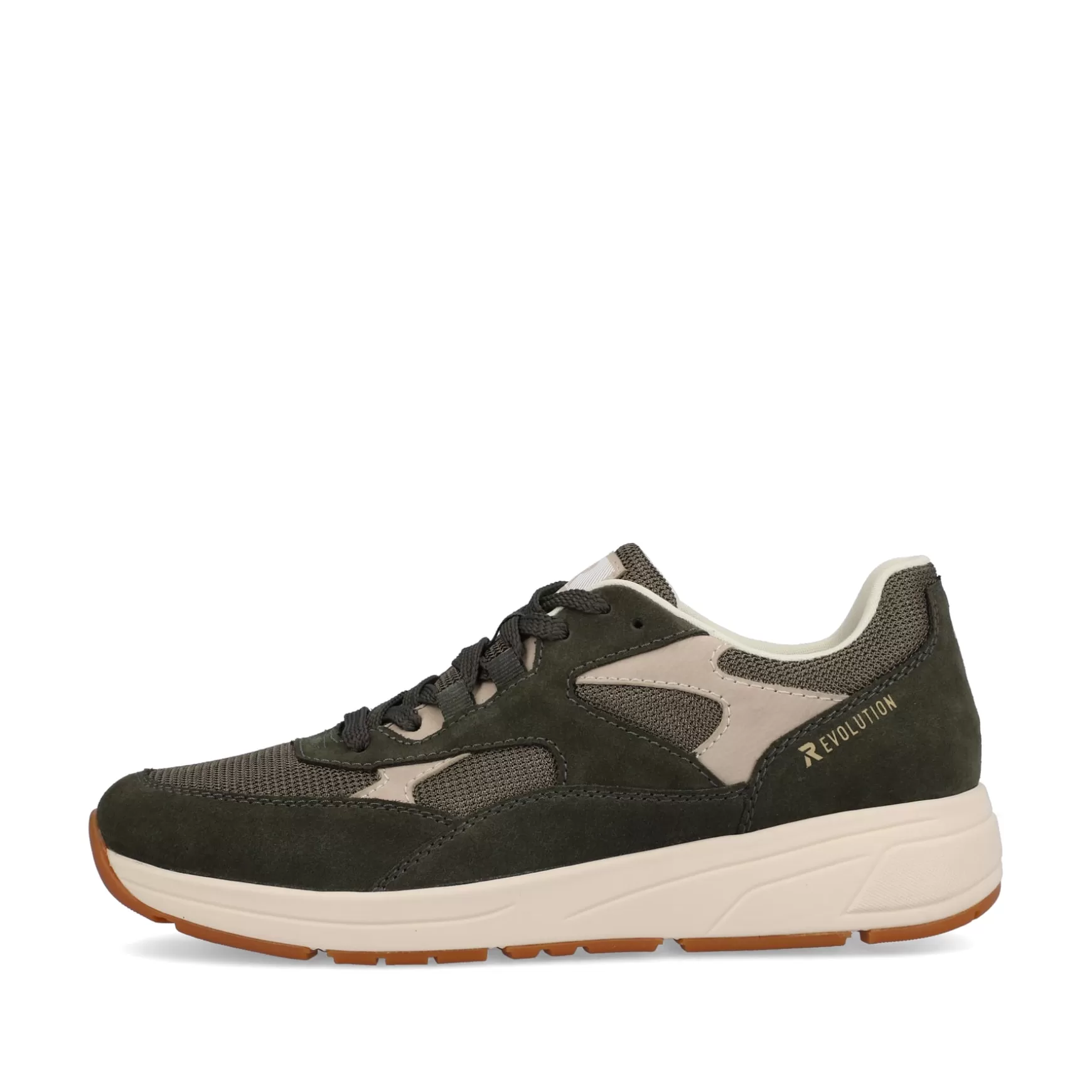 Men'S Sneaker Low Army Green-Rieker Online