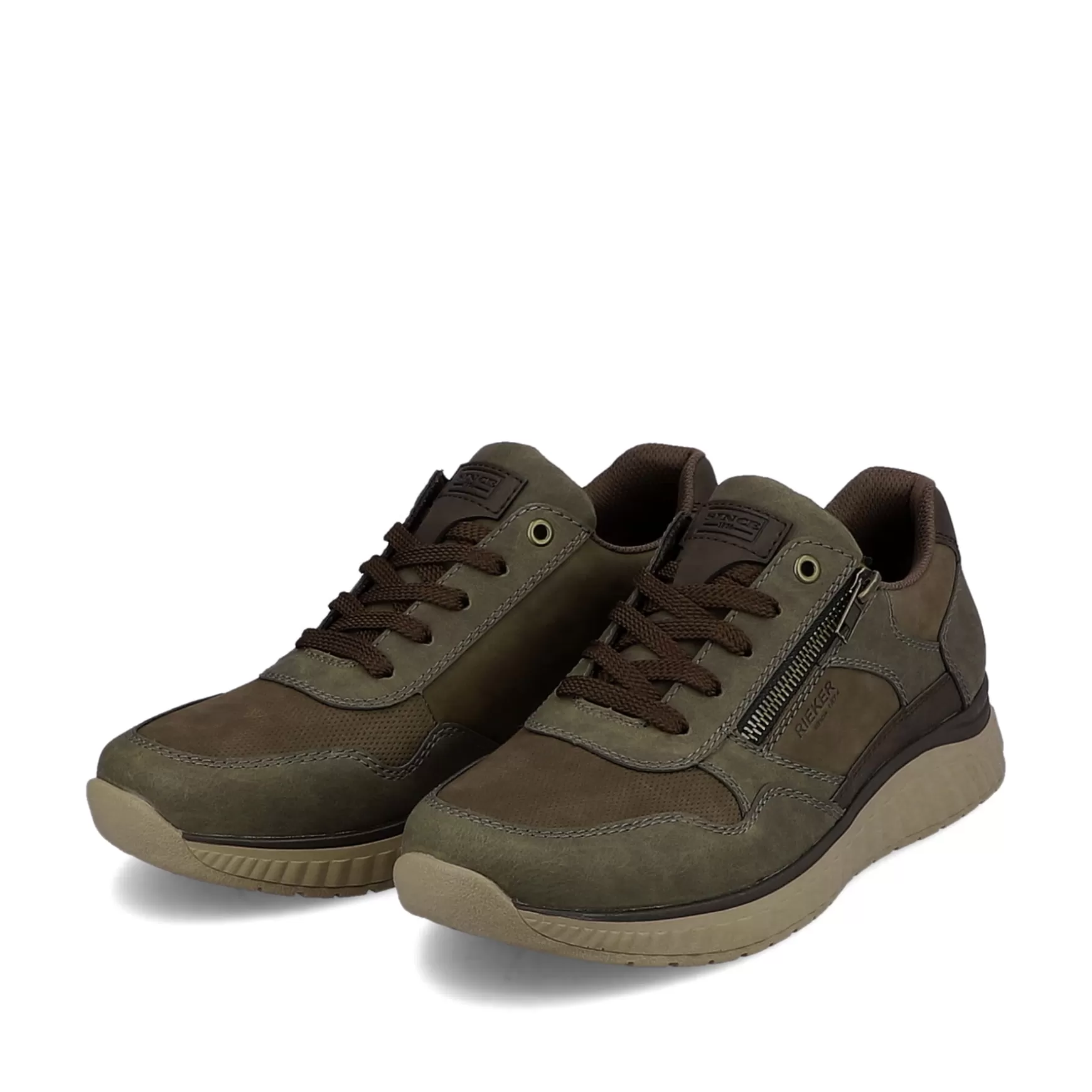 Men'S Sneaker Low Army Green-Olive Brown-Rieker Cheap