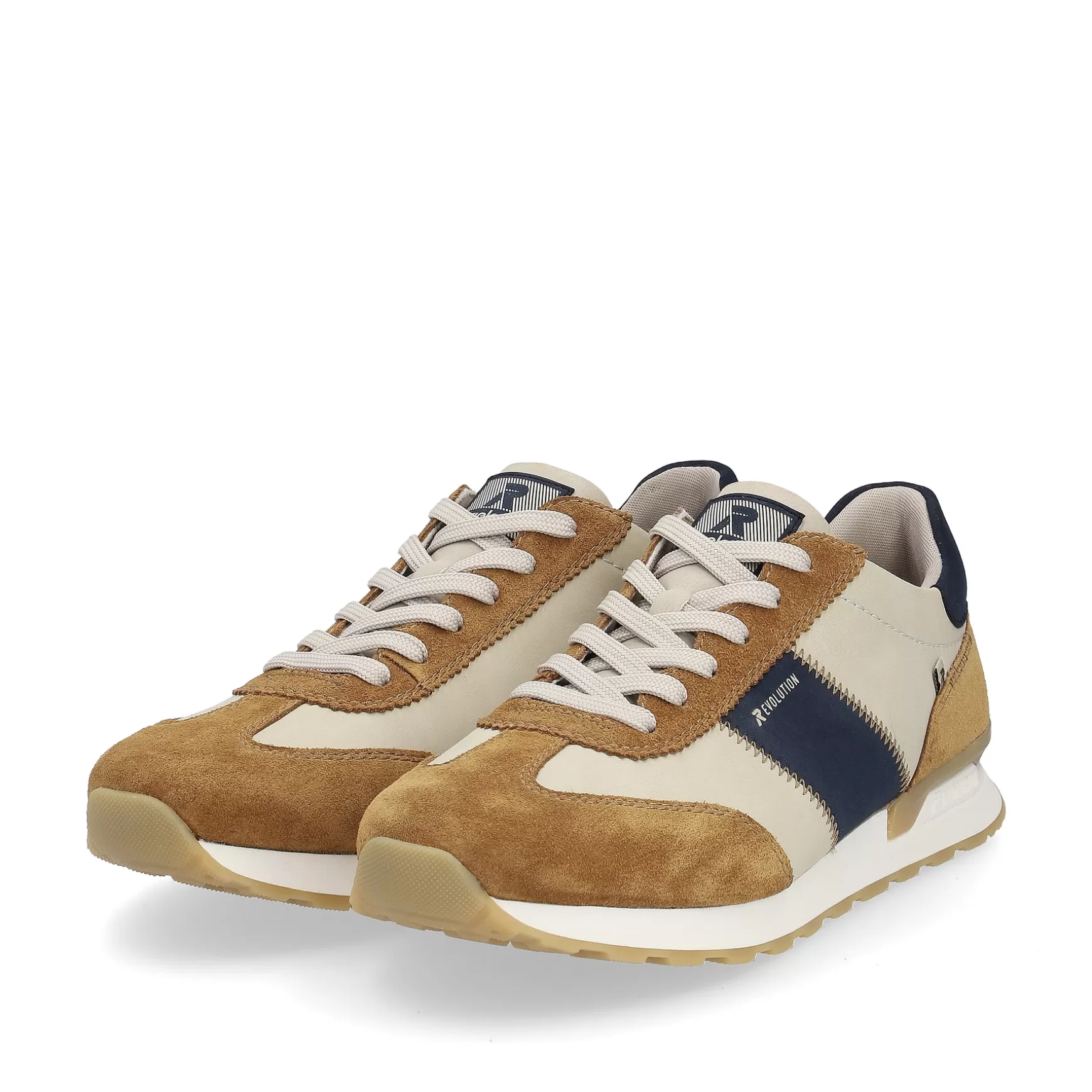 Men'S Sneaker Low Clay-Beige Nougat-Brown-Rieker Clearance