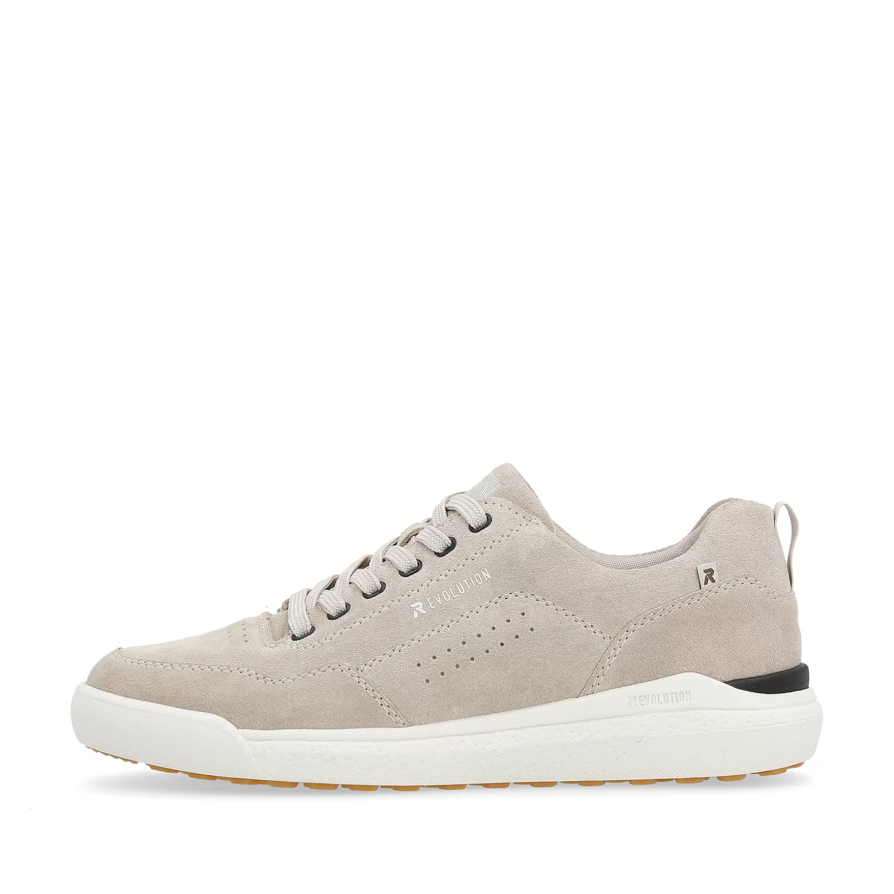 Men'S Sneaker Low Light Beige-Rieker Fashion