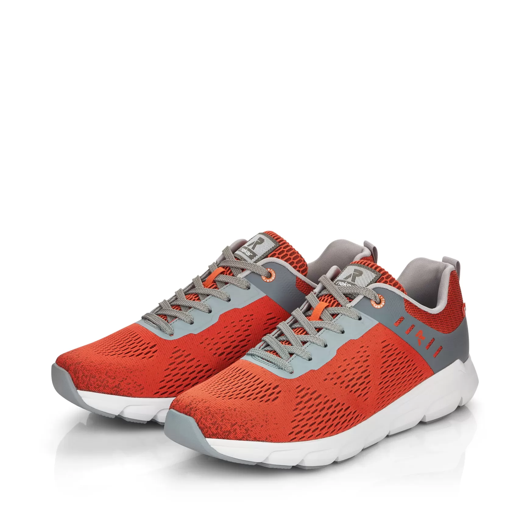 Men'S Sneaker Low Rust-Orange Grey-Rieker Store