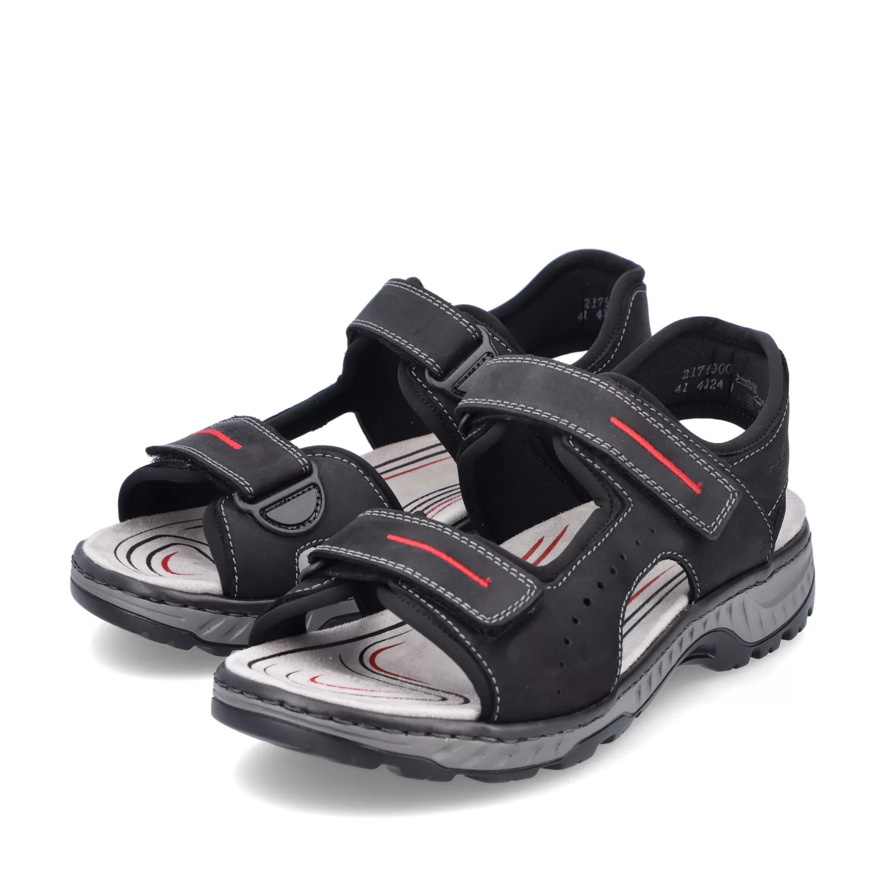 Men'S Trekking Sandals Asphalt Black-Rieker Cheap