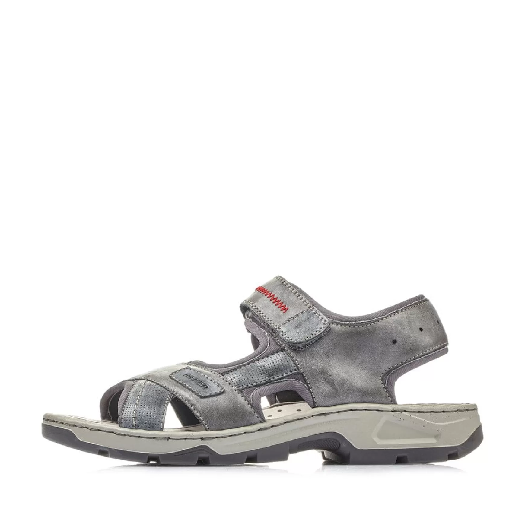 Men'S Trekking Sandals Asphalt Gray-Rieker Clearance