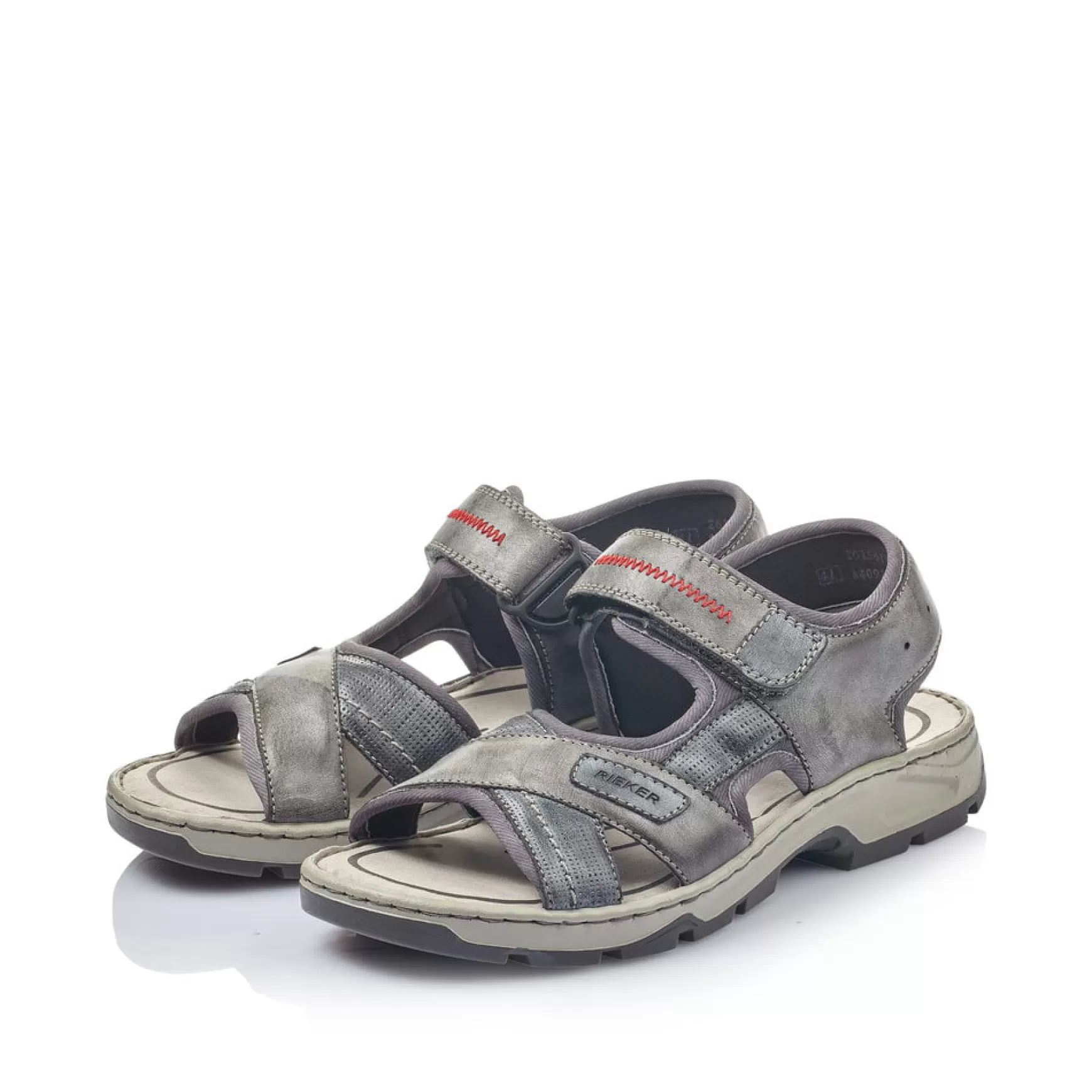 Men'S Trekking Sandals Asphalt Gray-Rieker Clearance