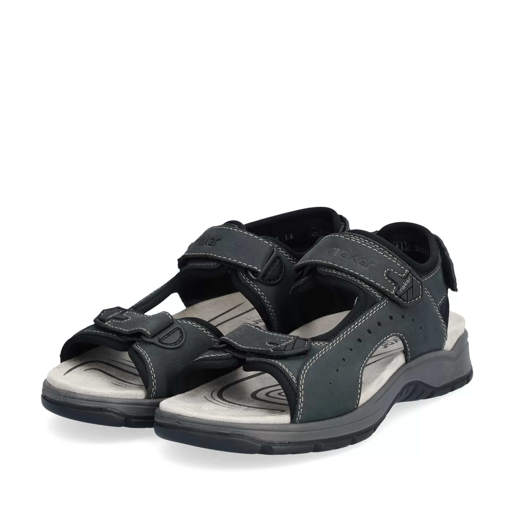 Men'S Trekking Sandals Blue Gray-Rieker Best