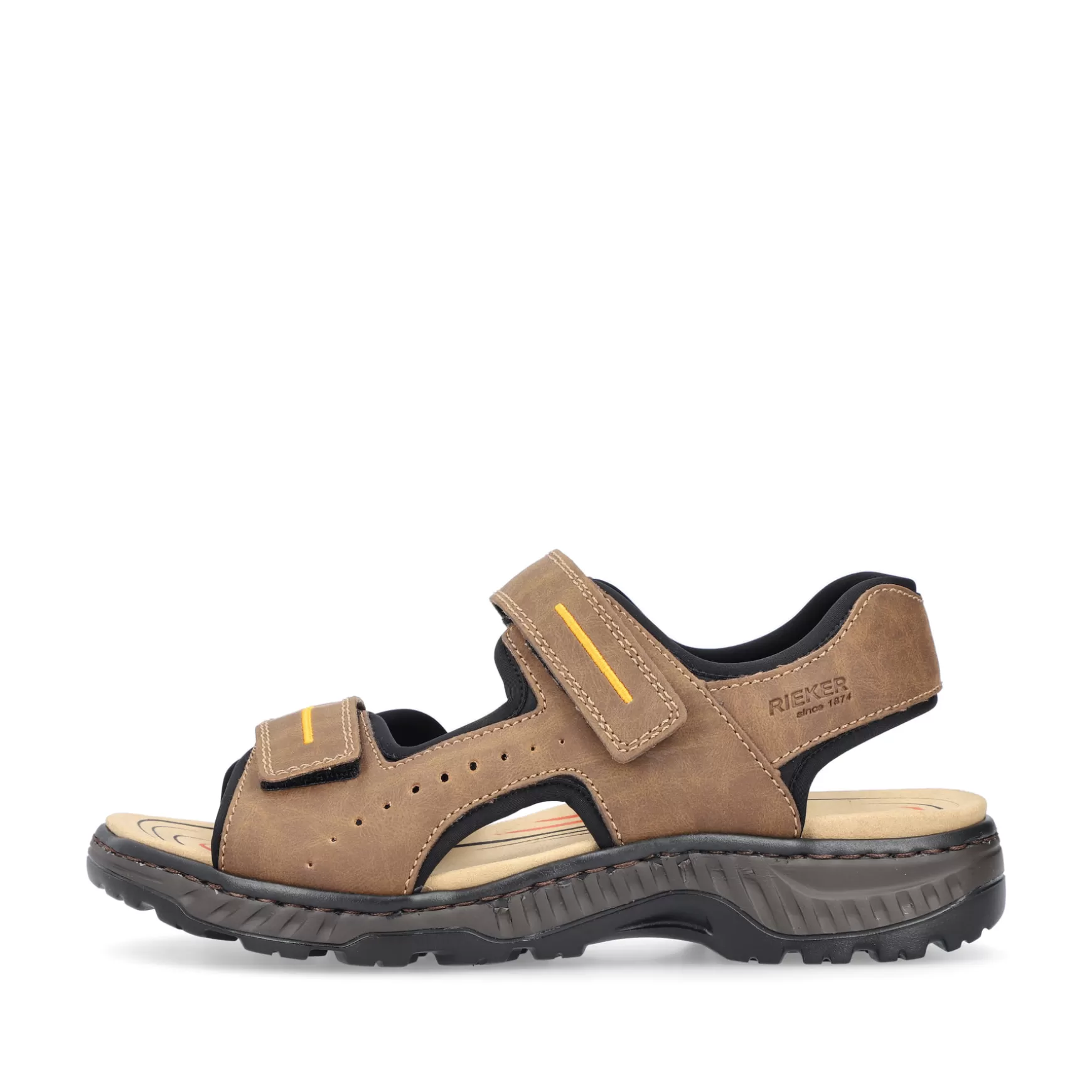 Men'S Trekking Sandals Coffee Brown-Rieker New