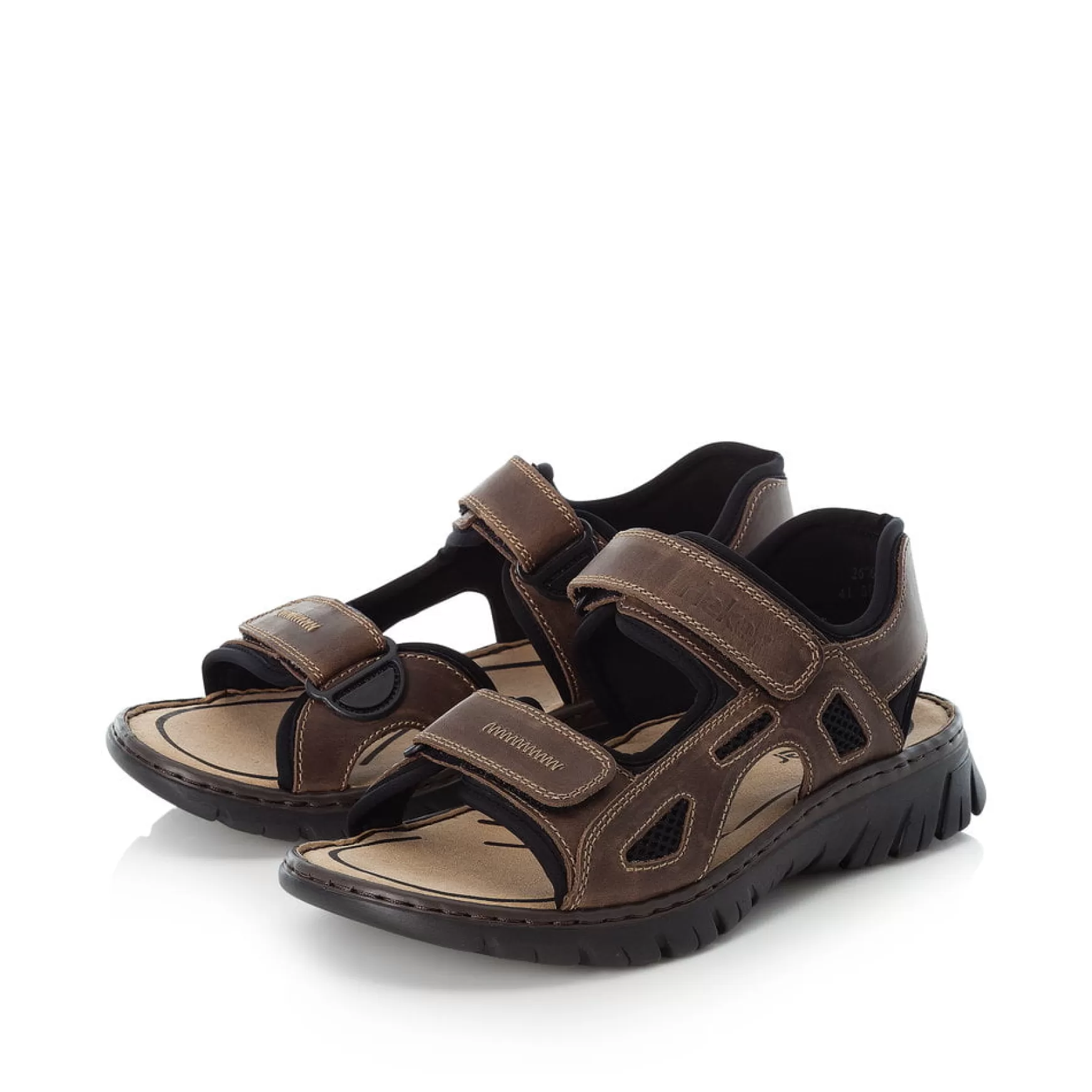 Men'S Trekking Sandals Dark Brown-Rieker Best