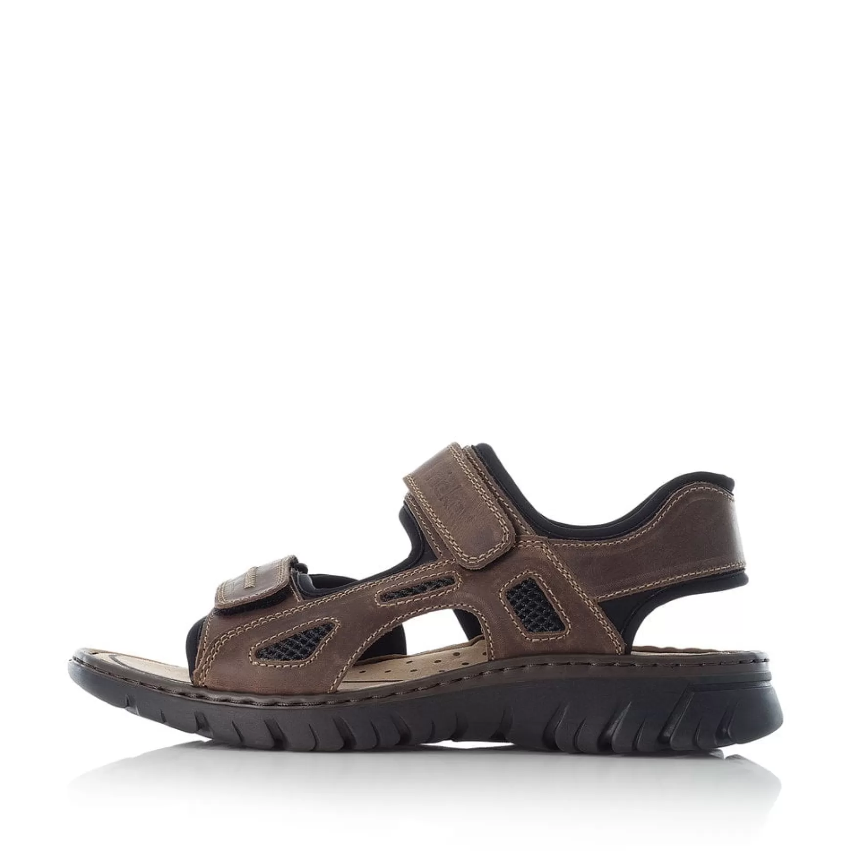 Men'S Trekking Sandals Dark Brown-Rieker Best