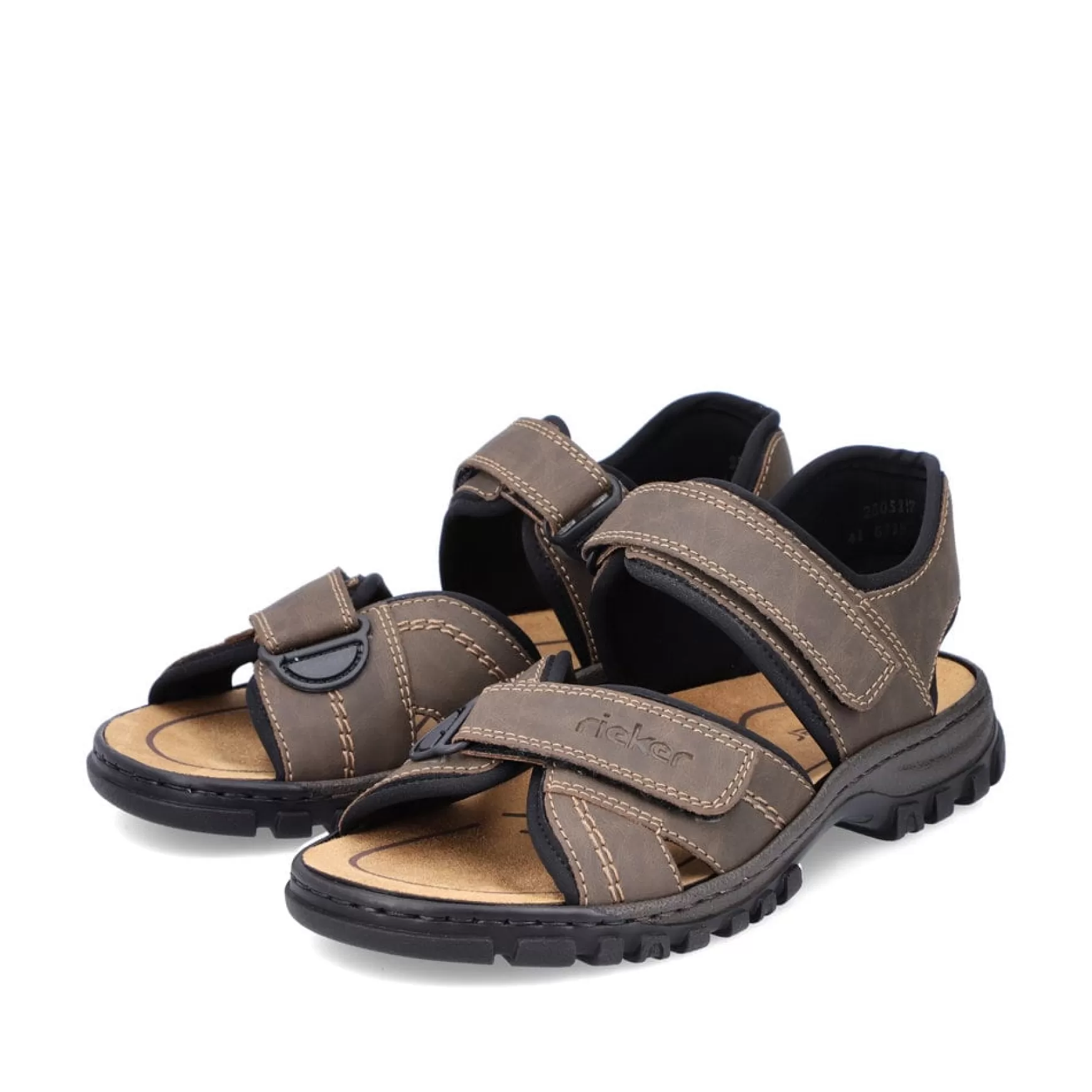 Men'S Trekking Sandals Espresso Brown-Rieker Best