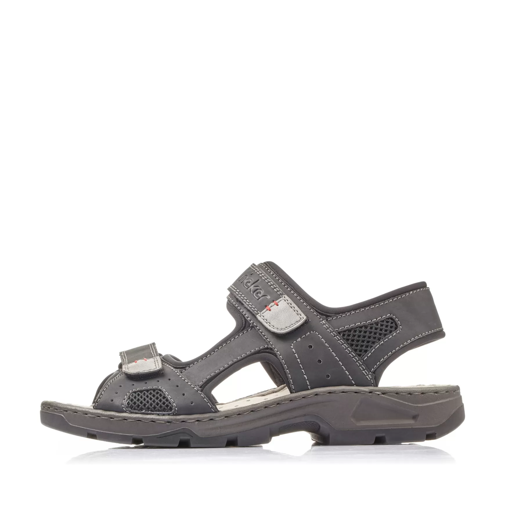 Men'S Trekking Sandals Graphite Black-Rieker Clearance