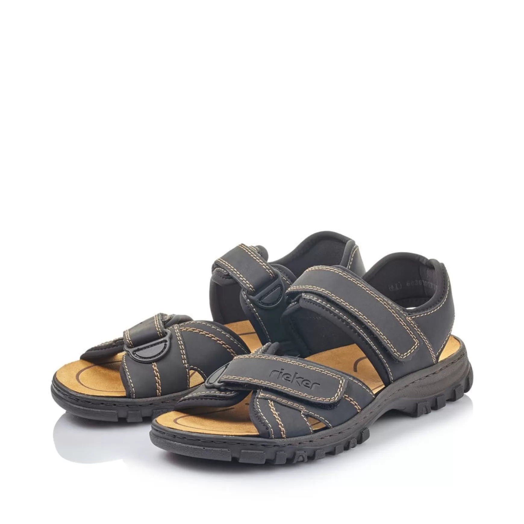 Men'S Trekking Sandals Graphite Black-Rieker New