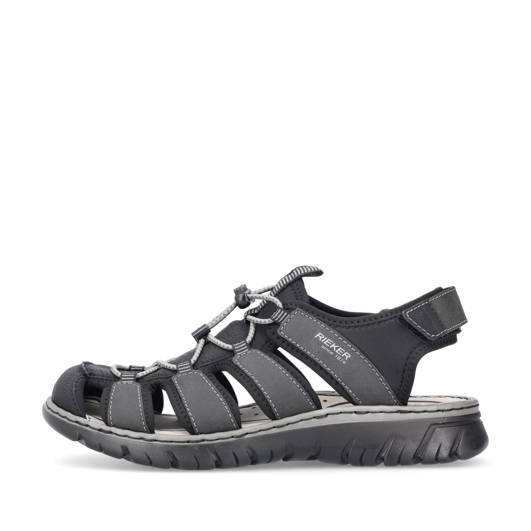 Men'S Trekking Sandals Graphite Black-Rieker Outlet