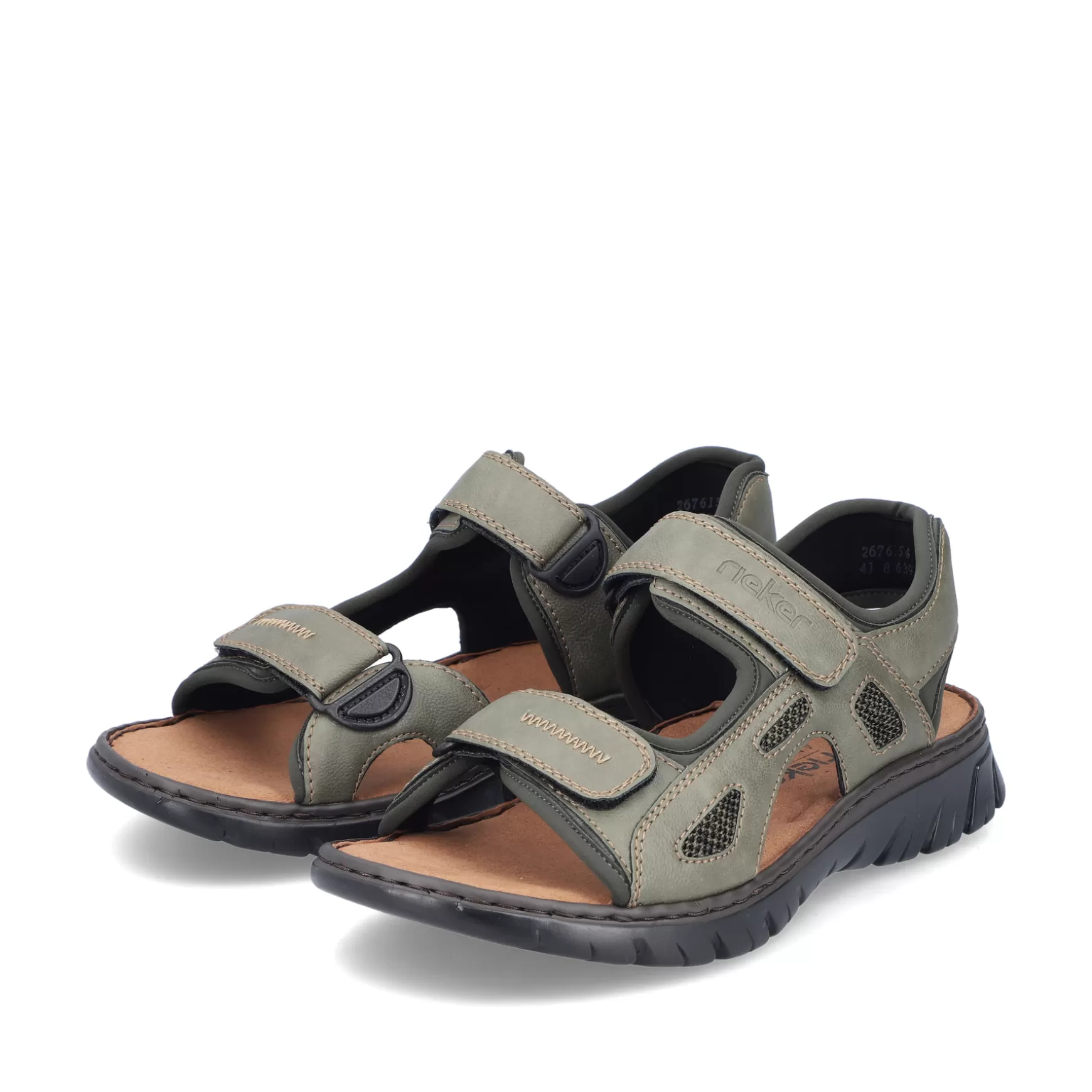 Men'S Trekking Sandals Green Gray-Rieker Sale